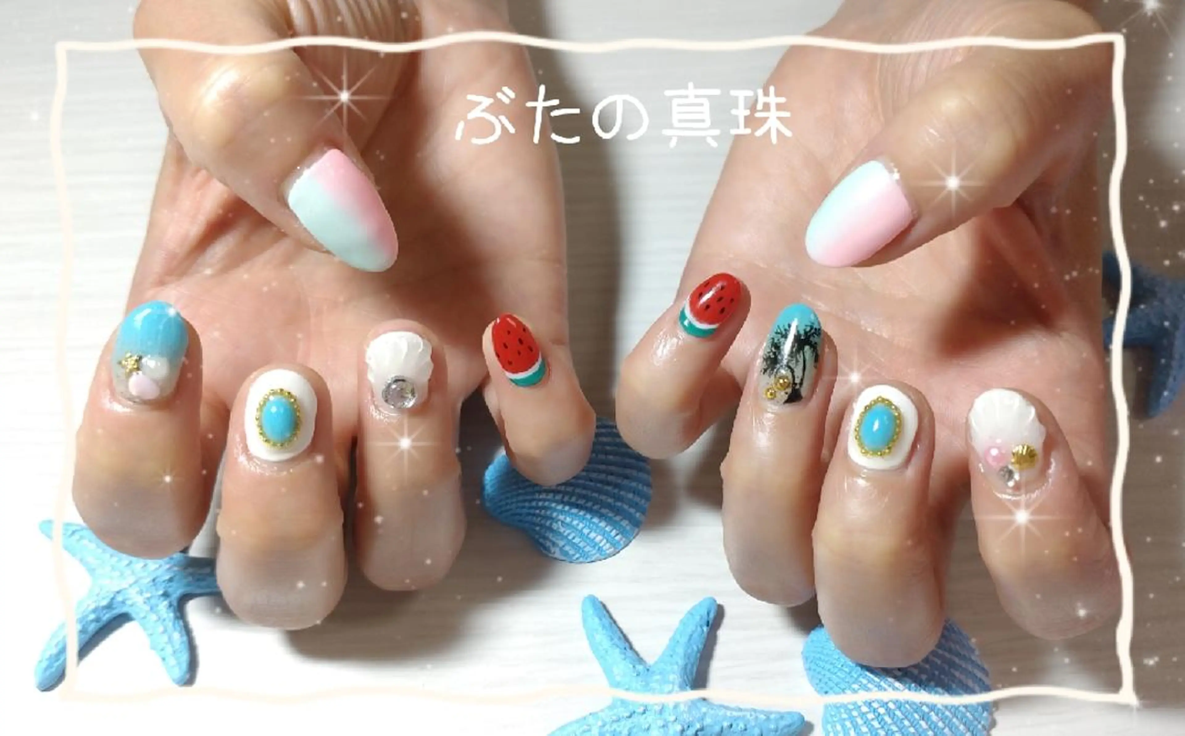 ネイル ハンドネイル 林 珠里のネイルデザイン