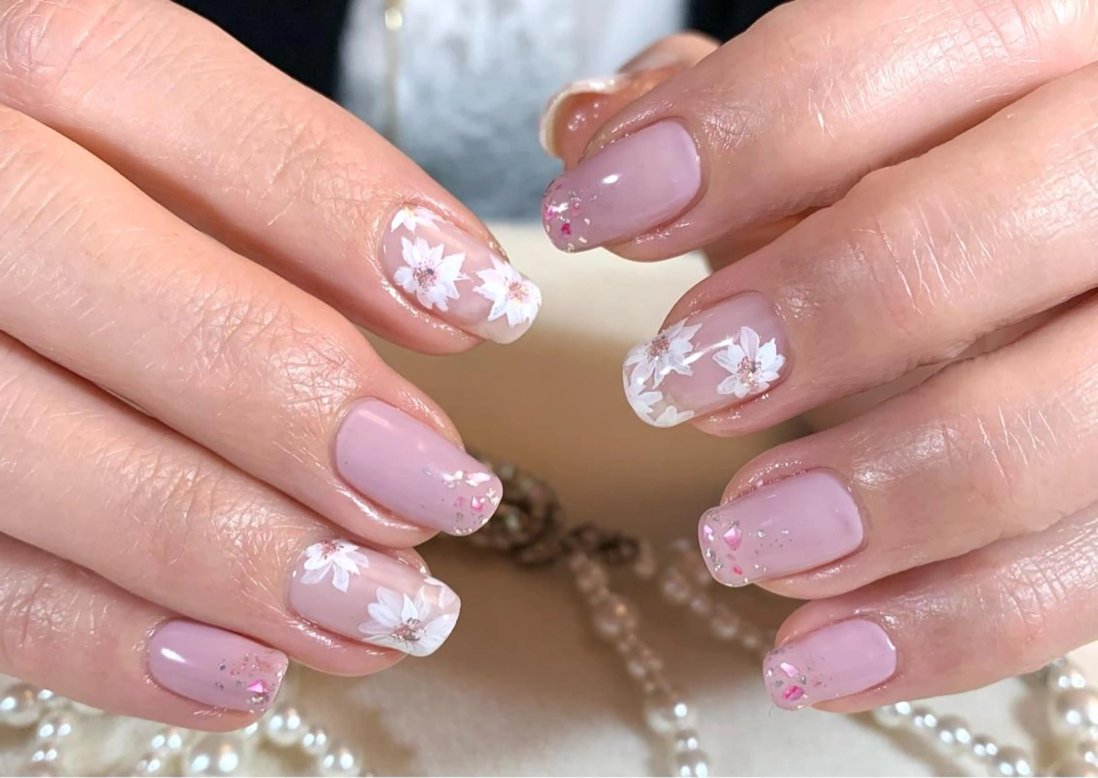 ネイル 桜ネイル ハンドネイル 手塚 里奈のネイルデザイン