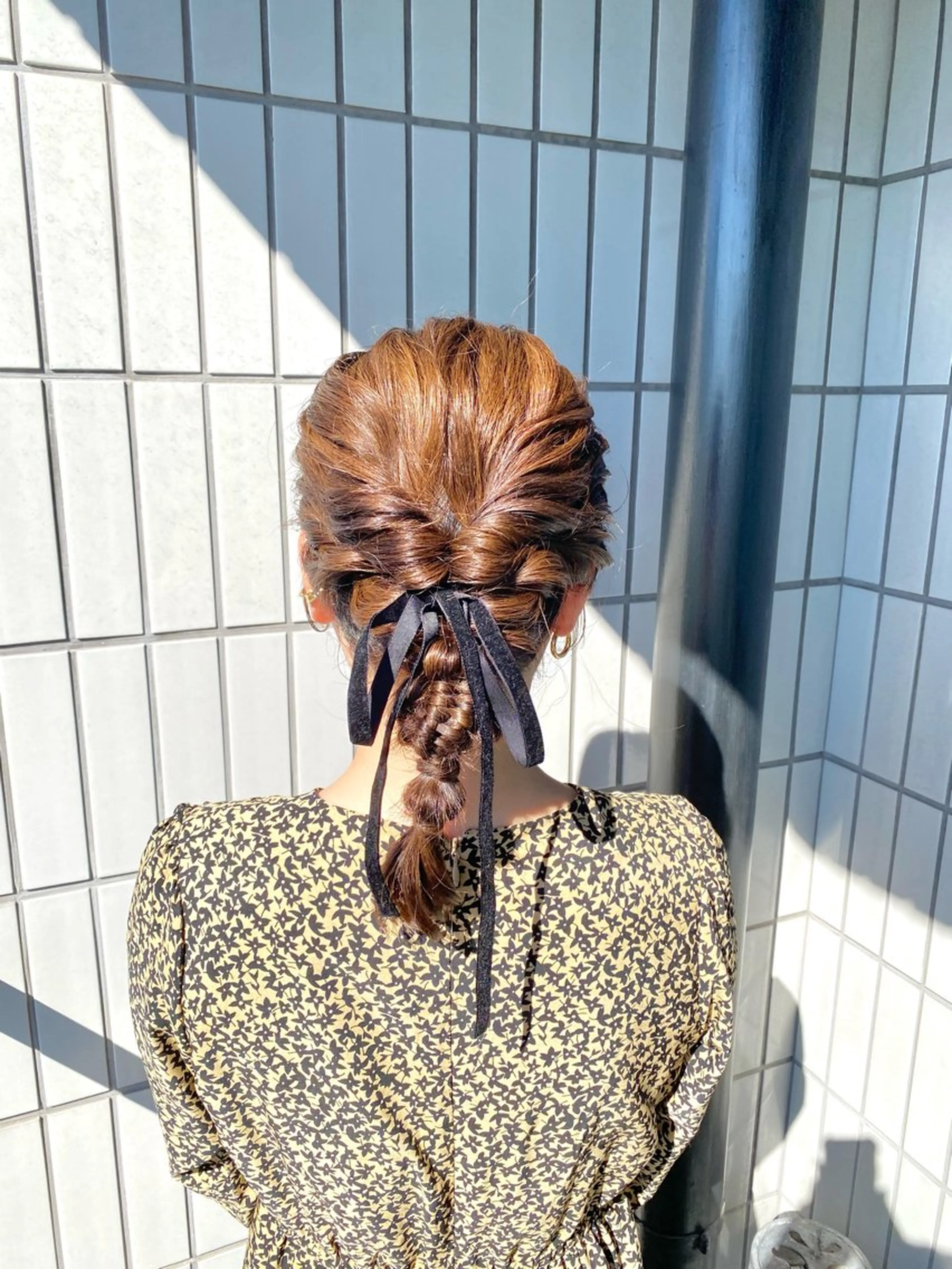 ミディアム ヘアアレンジ 💫miyu💫デザ インカラー/アレンジのヘアスタイル