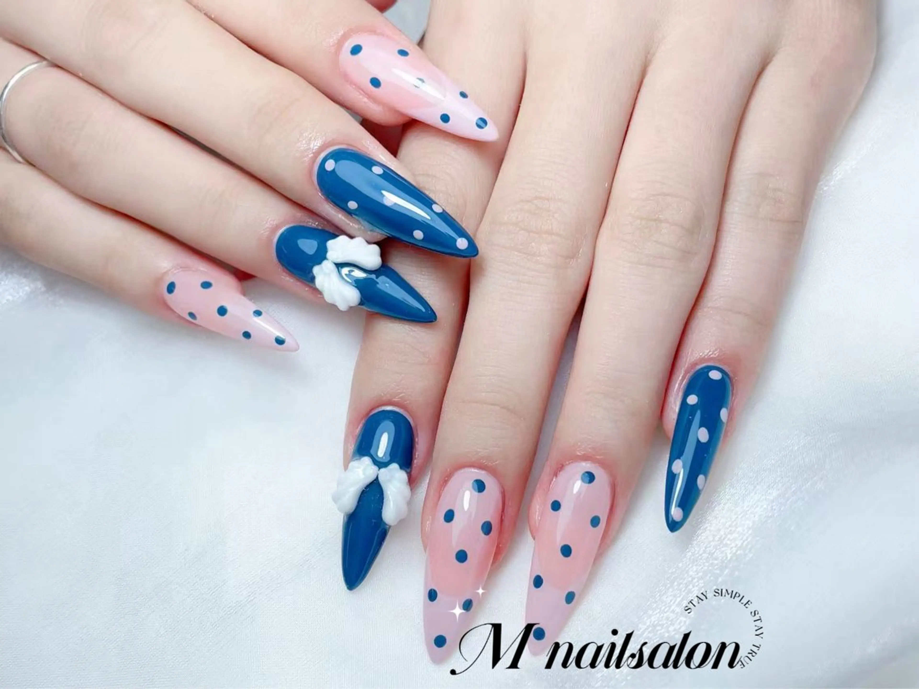 ネイル ハンドネイル M🌷nail 長さだし専門店のネイルデザイン