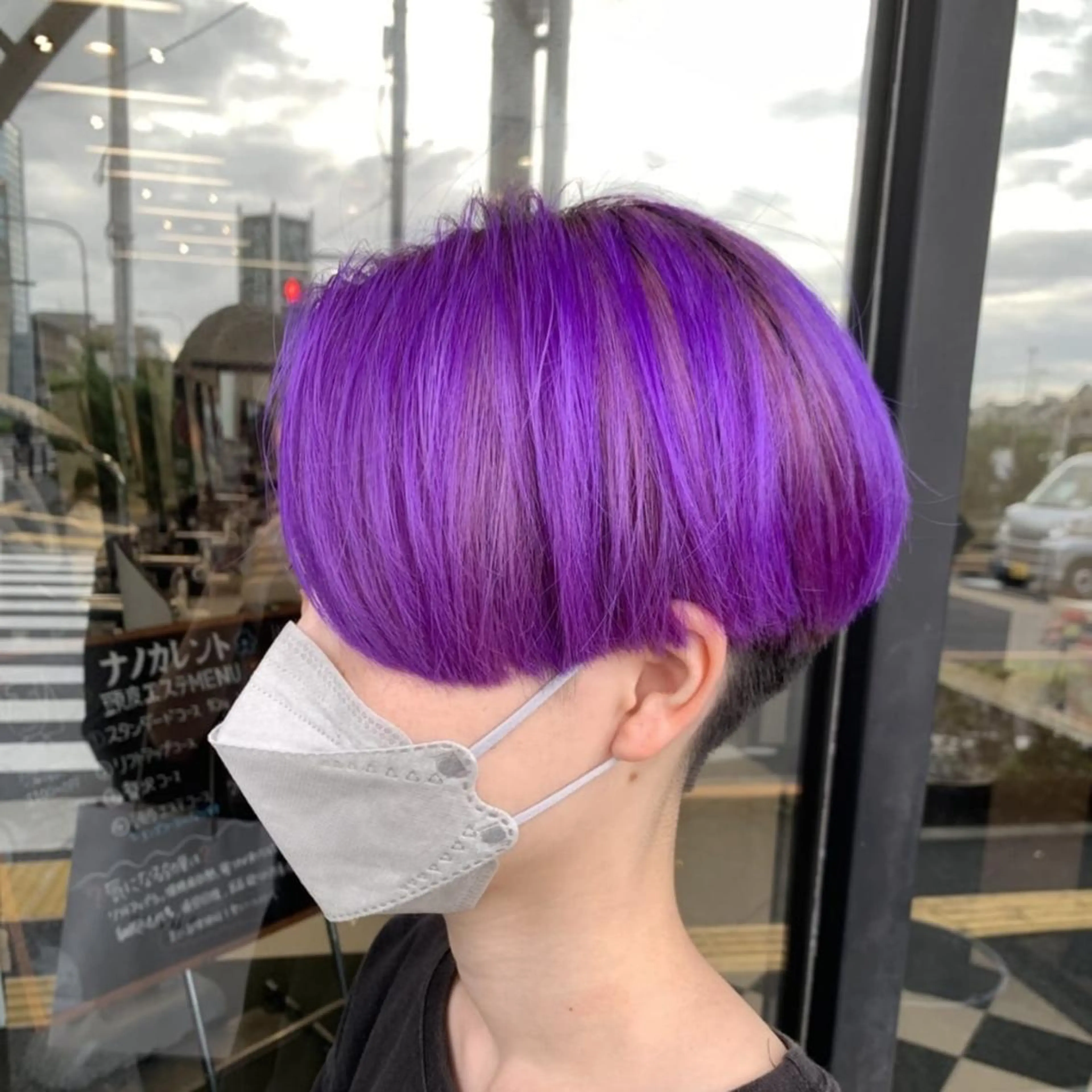 カラー ショート パープルカラー あらげ 🌈推しカラー🌈ᵕのヘアスタイル