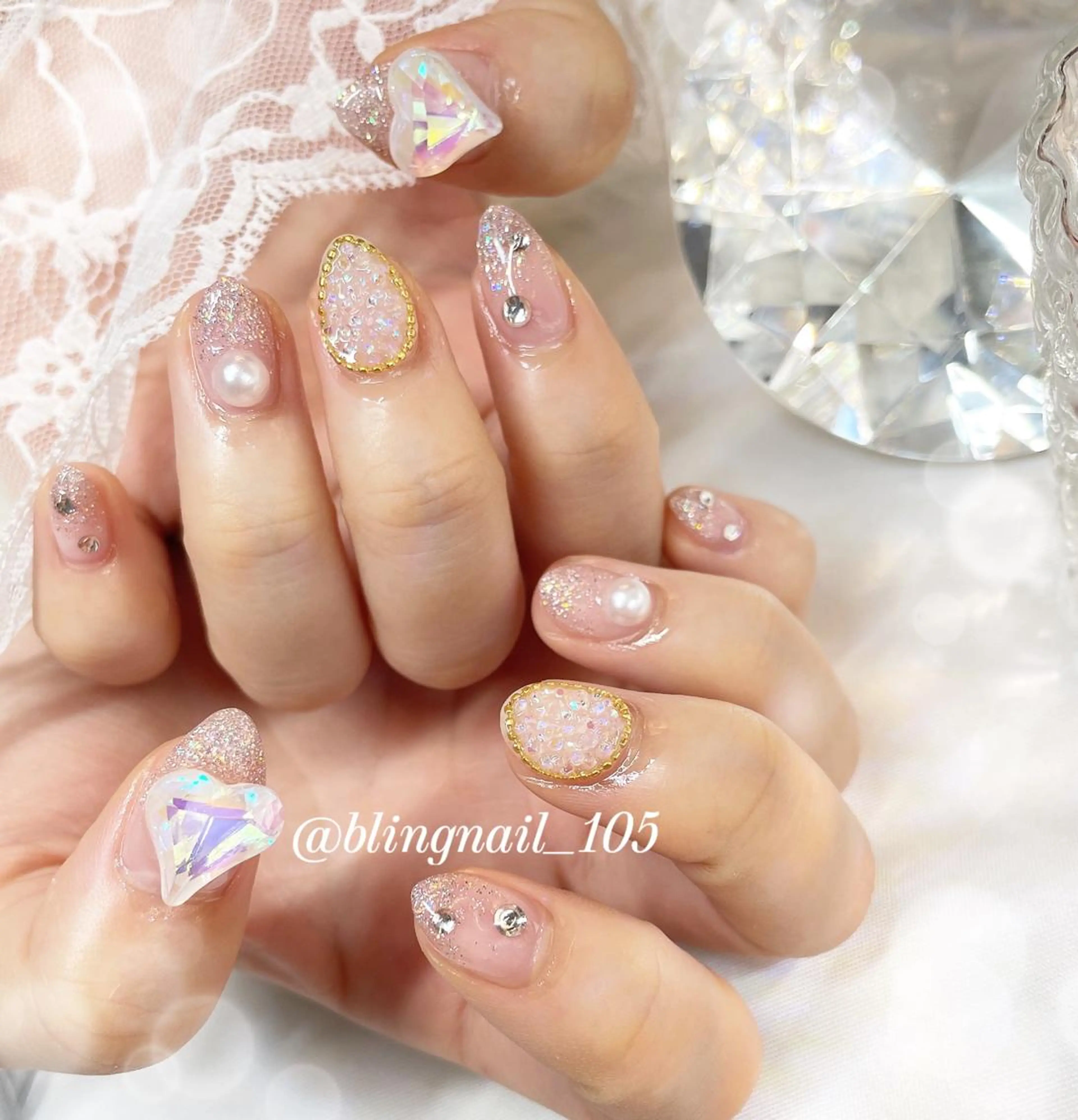 ネイル 23時まで❤︎韓国、 ワンホンネイルのネイルデザイン