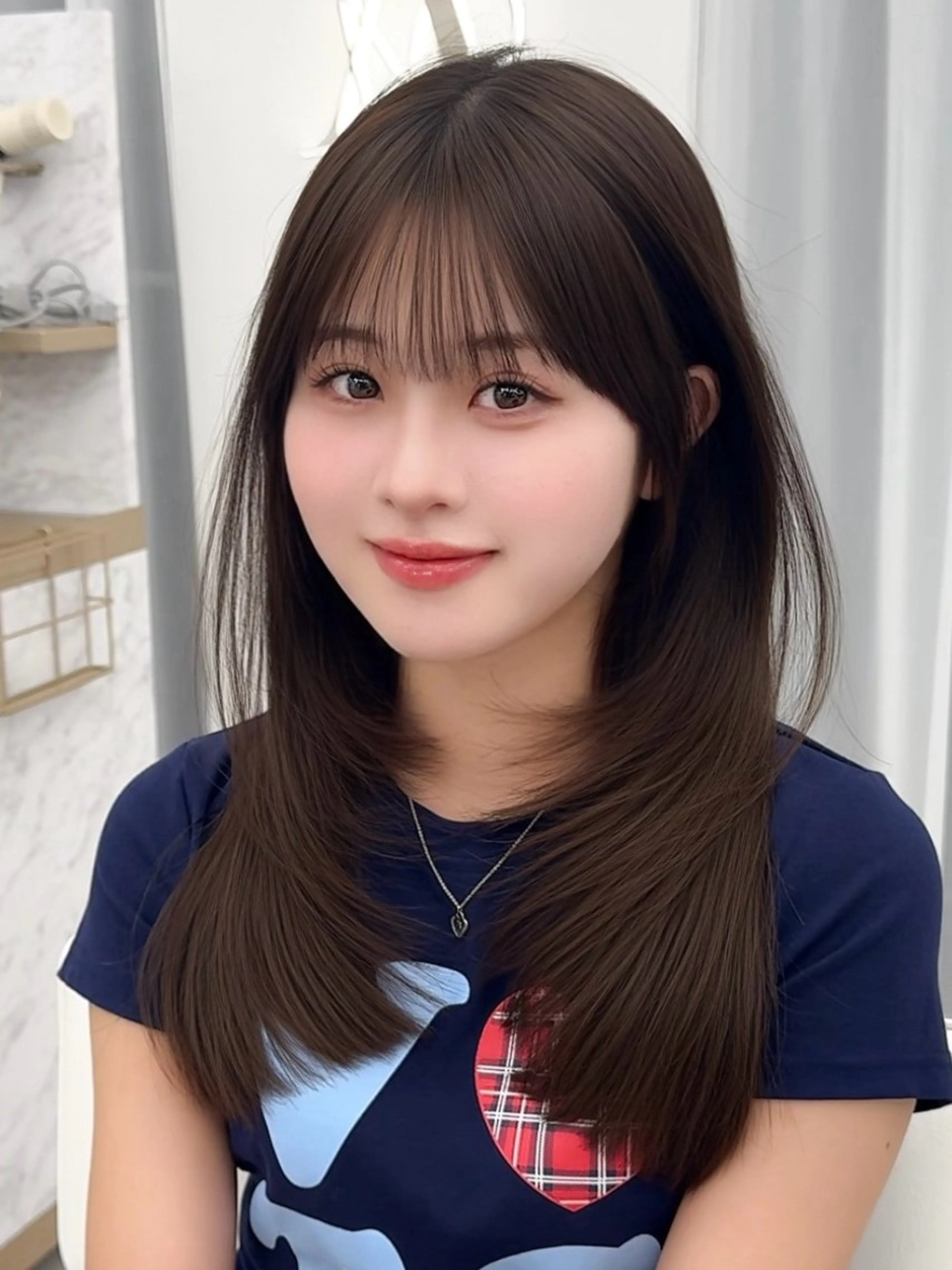 ミディアム カラー ヘアアレンジ カット ヘアカラー トリートメント 顔周り&ミディアム 特化/池袋/kokiのヘアスタイル