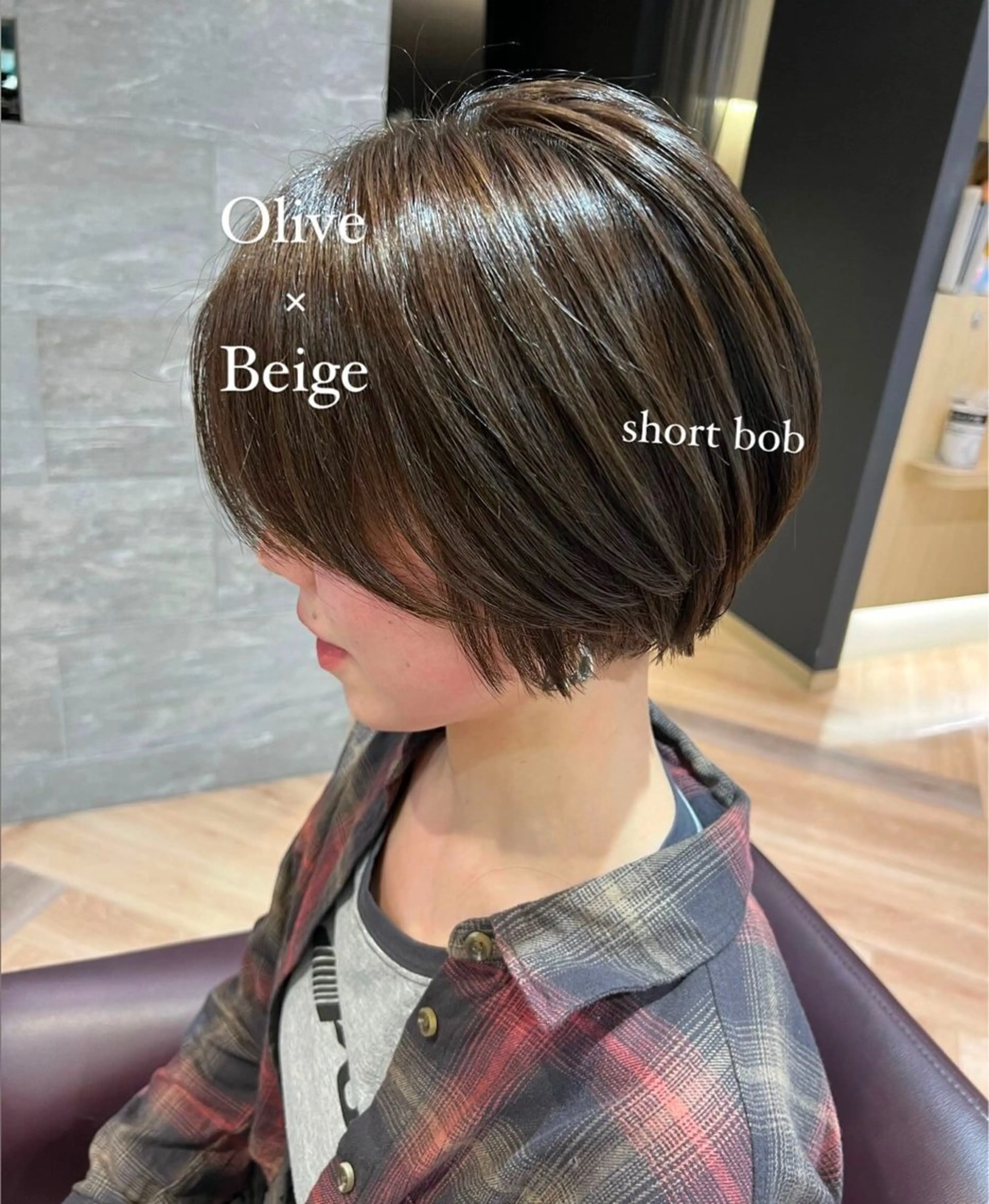 ショート ショートボブ ボブ ショートヘア 加納千華 /ボブ/ぱつっとボブのヘアスタイル