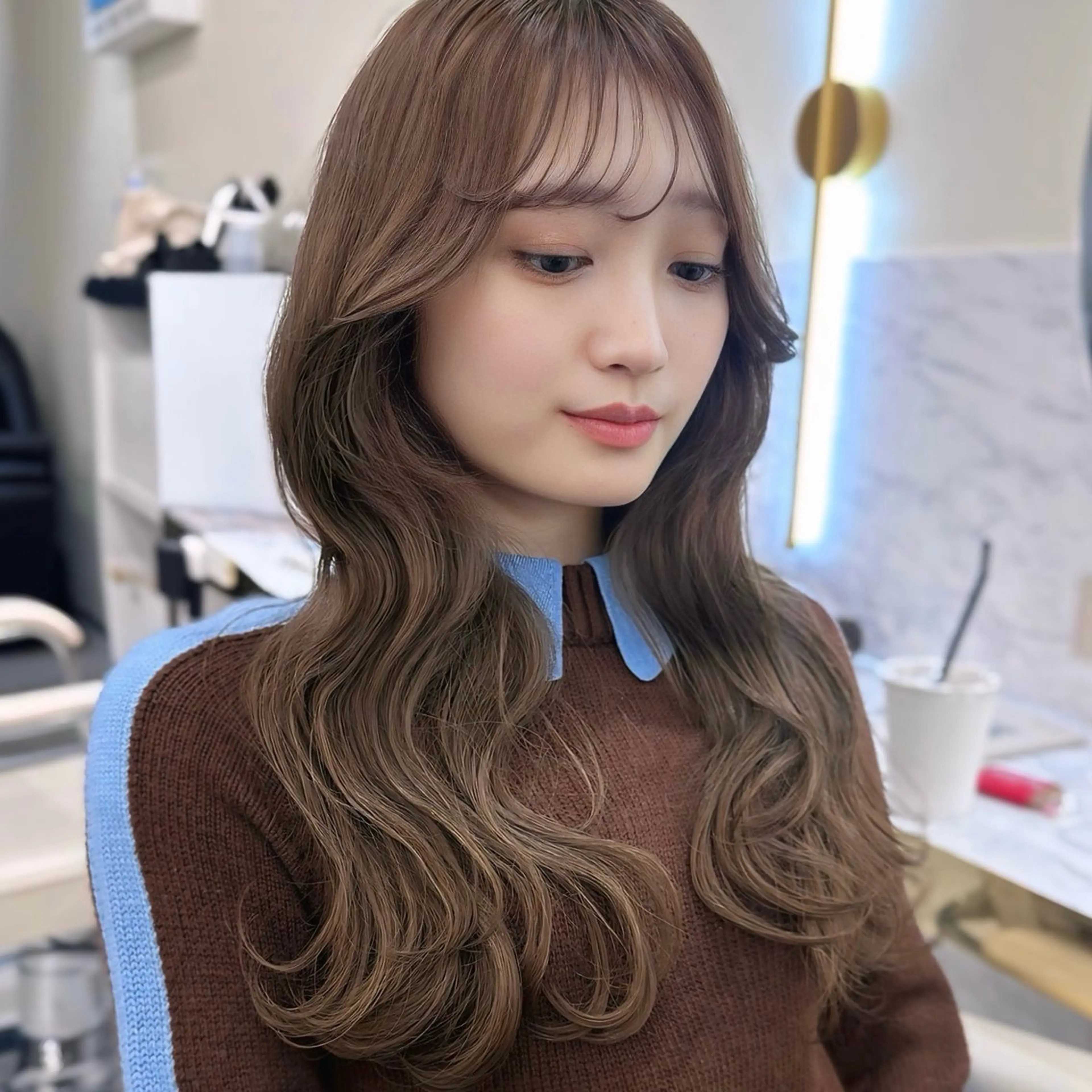 ロング カラー カット ヘアカラー CHAINON CENTREのヘアスタイル