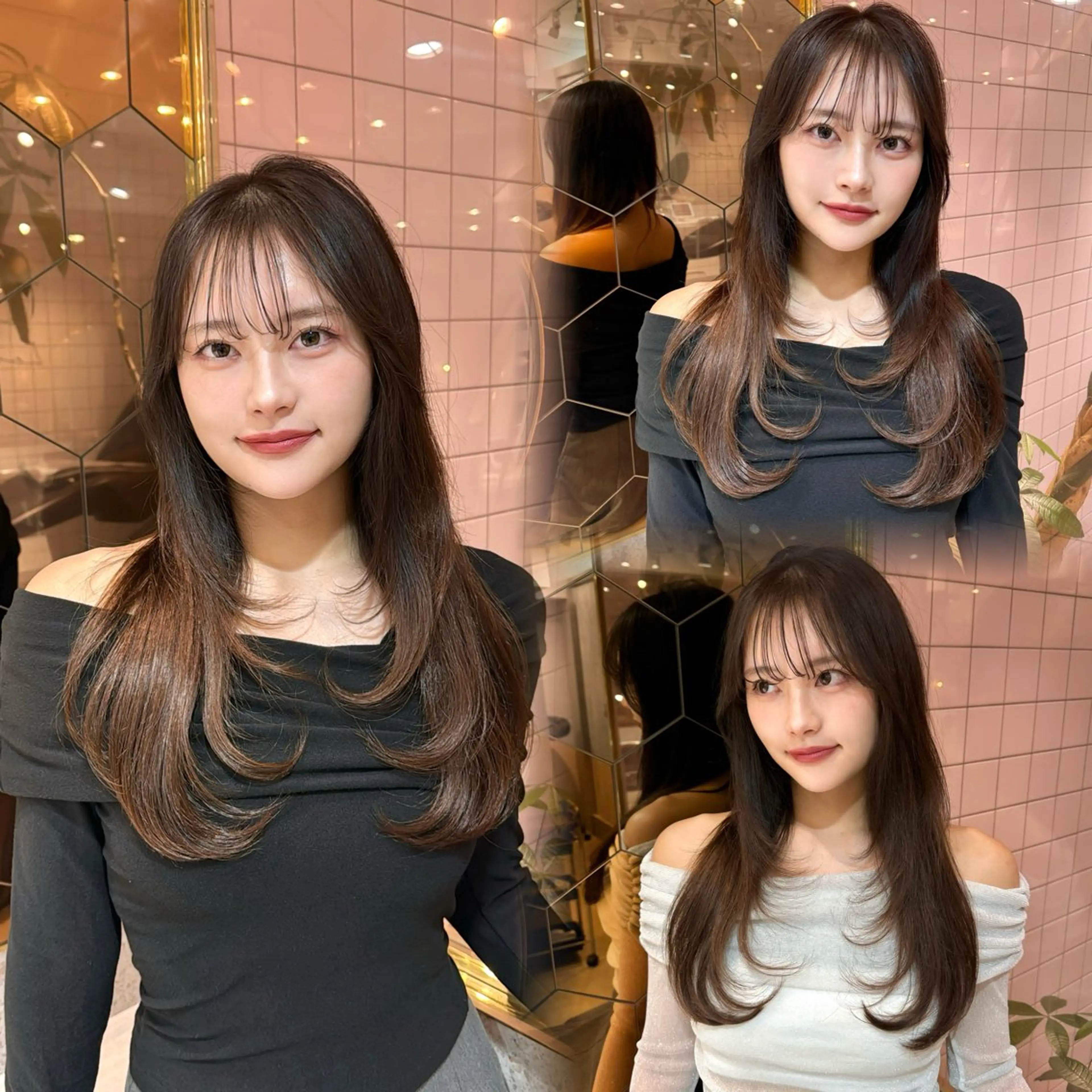 ロング レイヤーカット カット ヘアカラー トリートメント 🎀しゅな/韓国 レイヤー/透明感♡のヘアスタイル