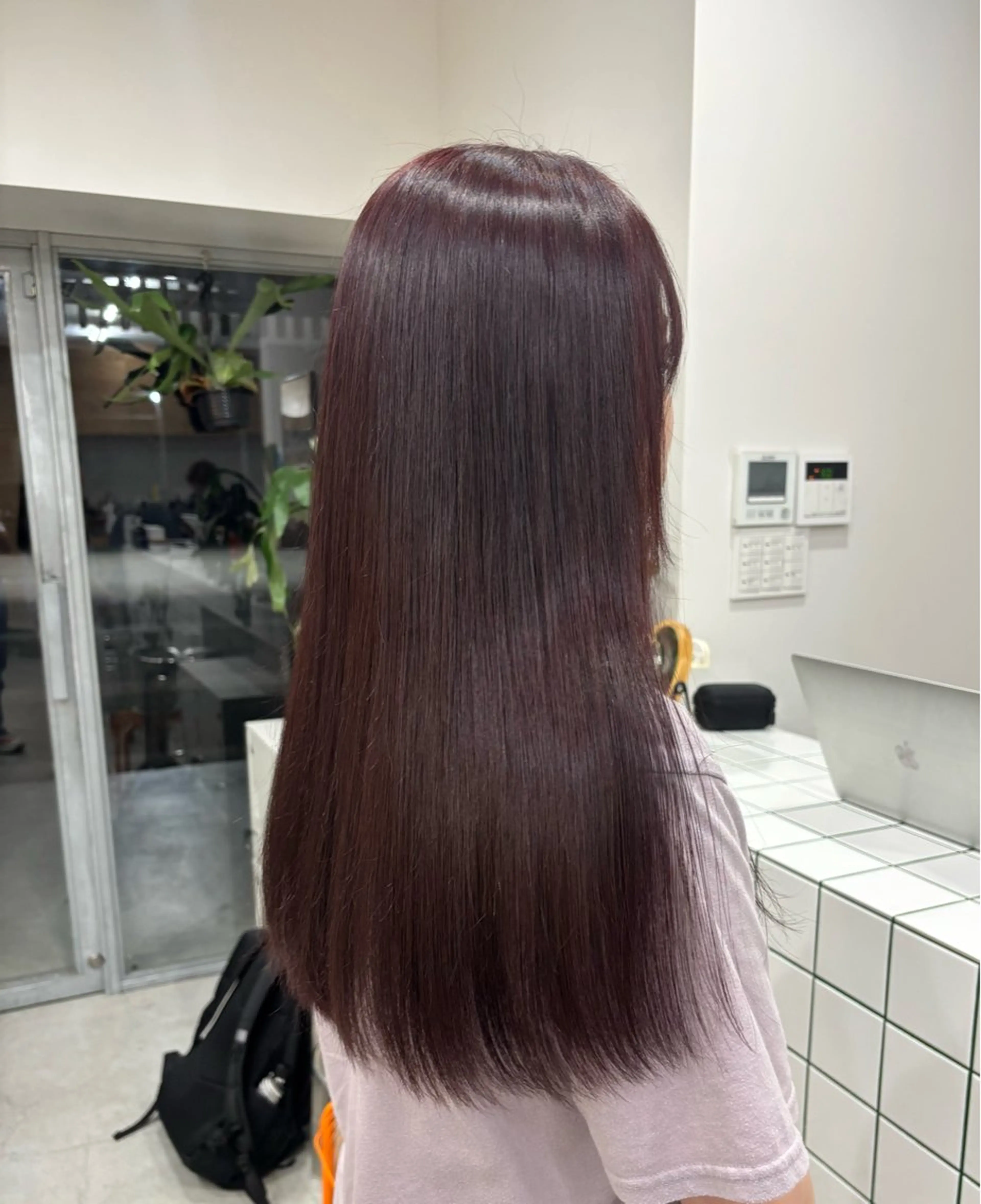 ロング カラー ピンクカラー ヘアカラー HIKARIS所属・透明感/くすみカラー 似合わせボブ♡ゆきなのヘアスタイル