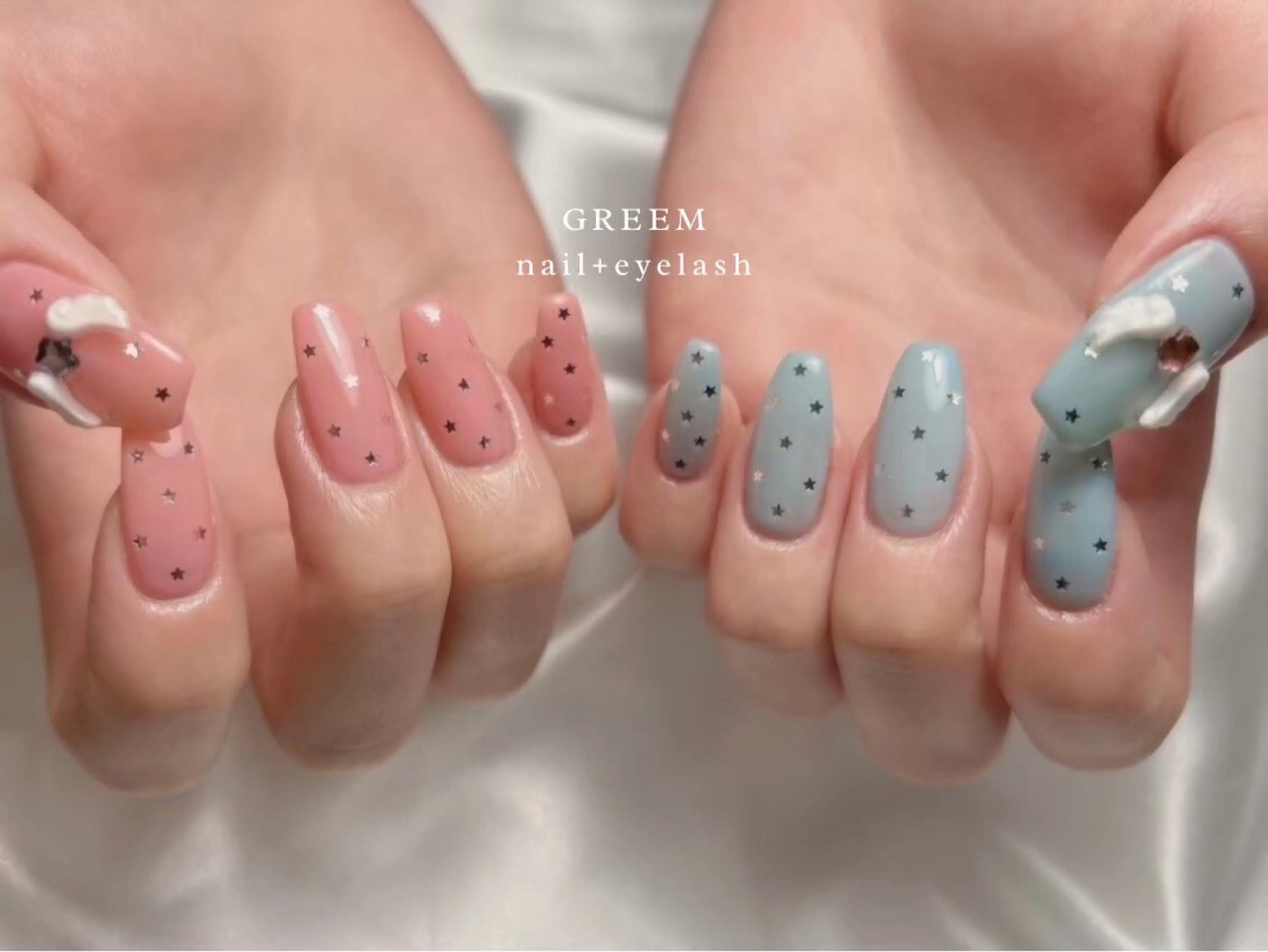 ネイル ドット ハート ハンドネイル GREEM グリームのネイルデザイン