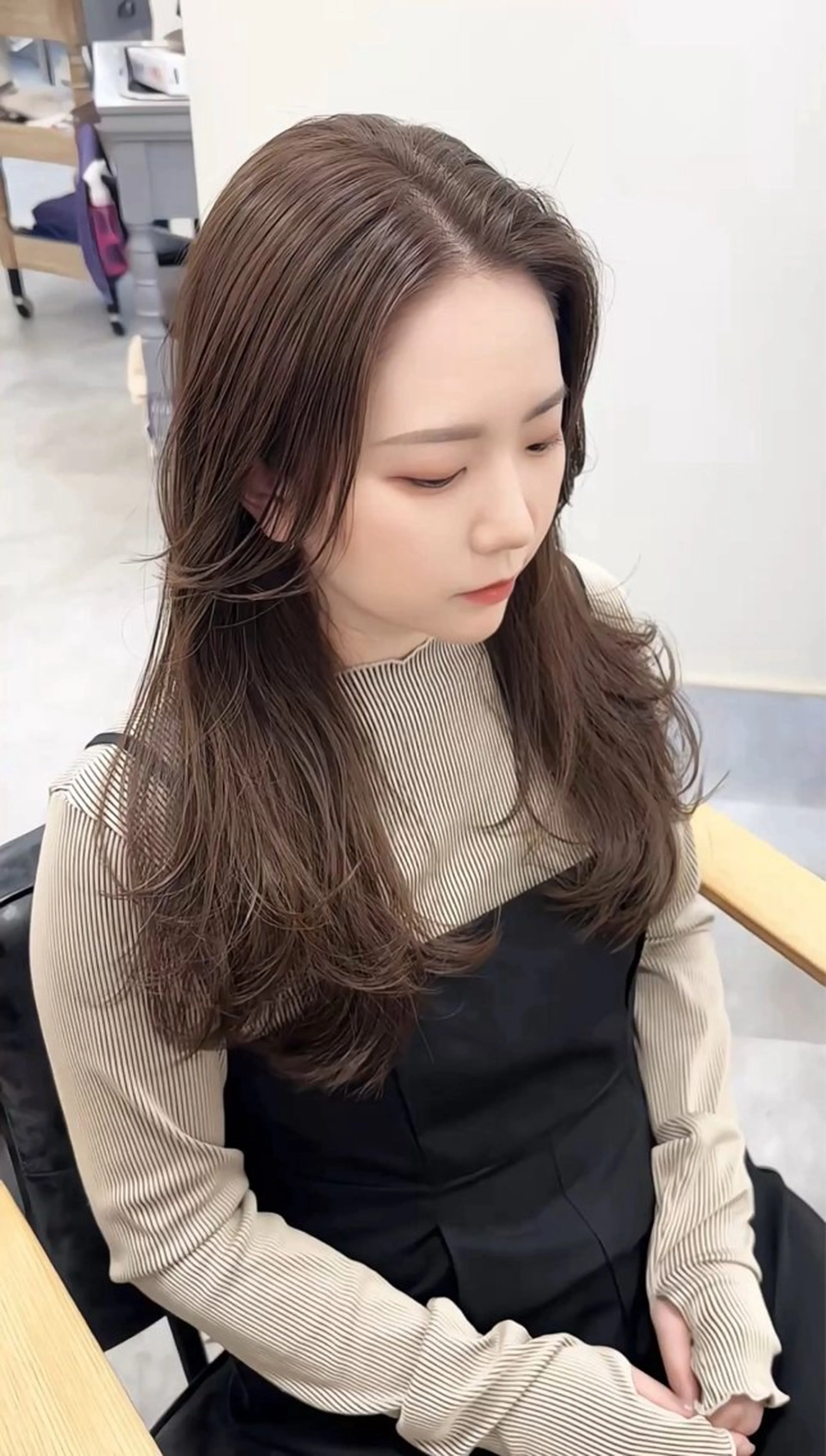 ロング カラー 髪質改善、癖毛直し 縮毛矯正が得意のヘアスタイル