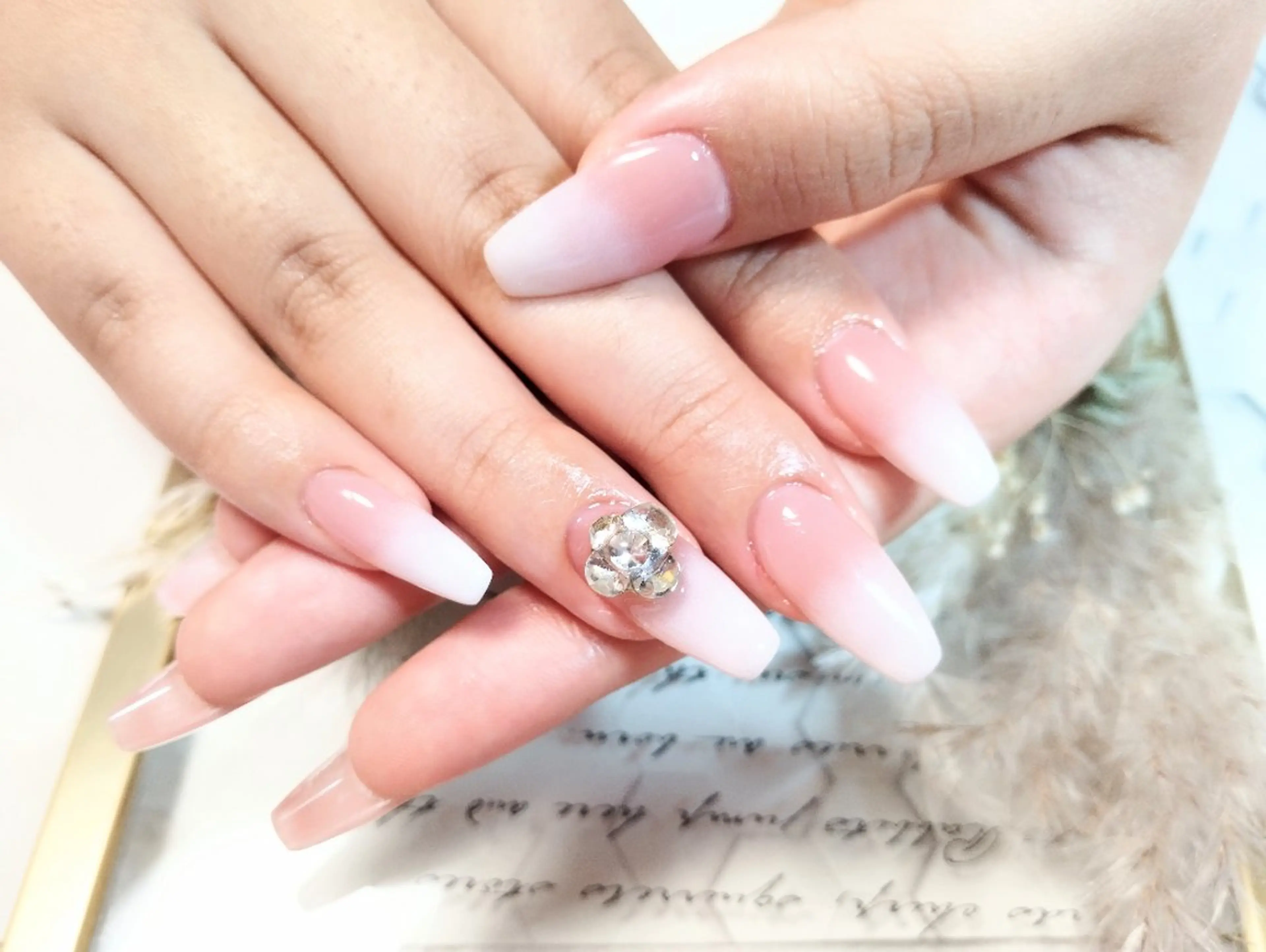 🌸チップ長さだしベイビーブーマー★3Dパーツ2個付き🌸(ロング料金✚1000円)の写真