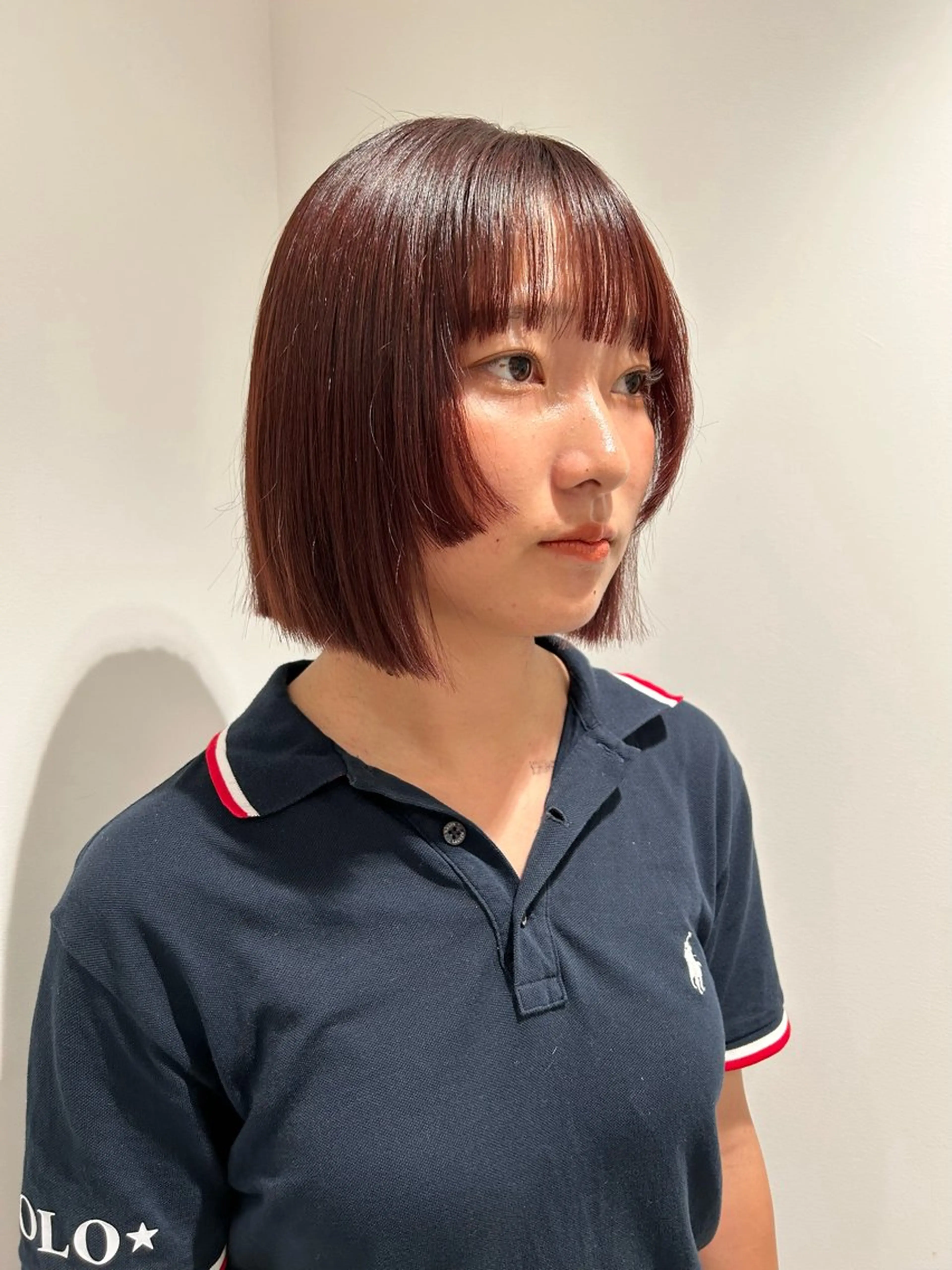 ショート カラー ボルドーカラー ボブ カット ヘアカラー トリートメント ヘッドスパ GO TODAY  SHAIRE  SALON   渋谷モディ所属・スキバサミを使わない カット🌼唯🌼のヘアスタイル