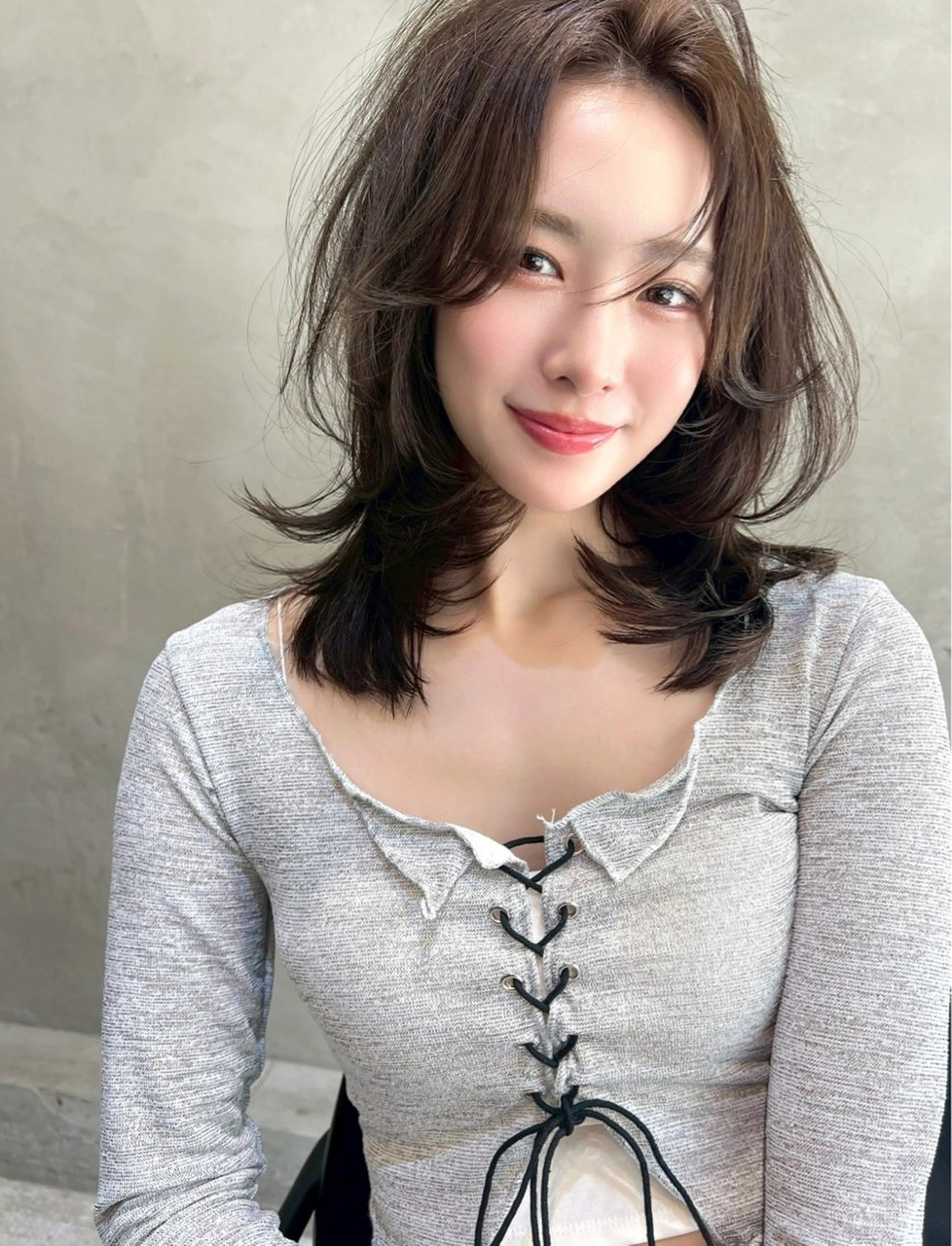 ミディアム 透明感カラー/ 髪質改善/ねねのヘアスタイル