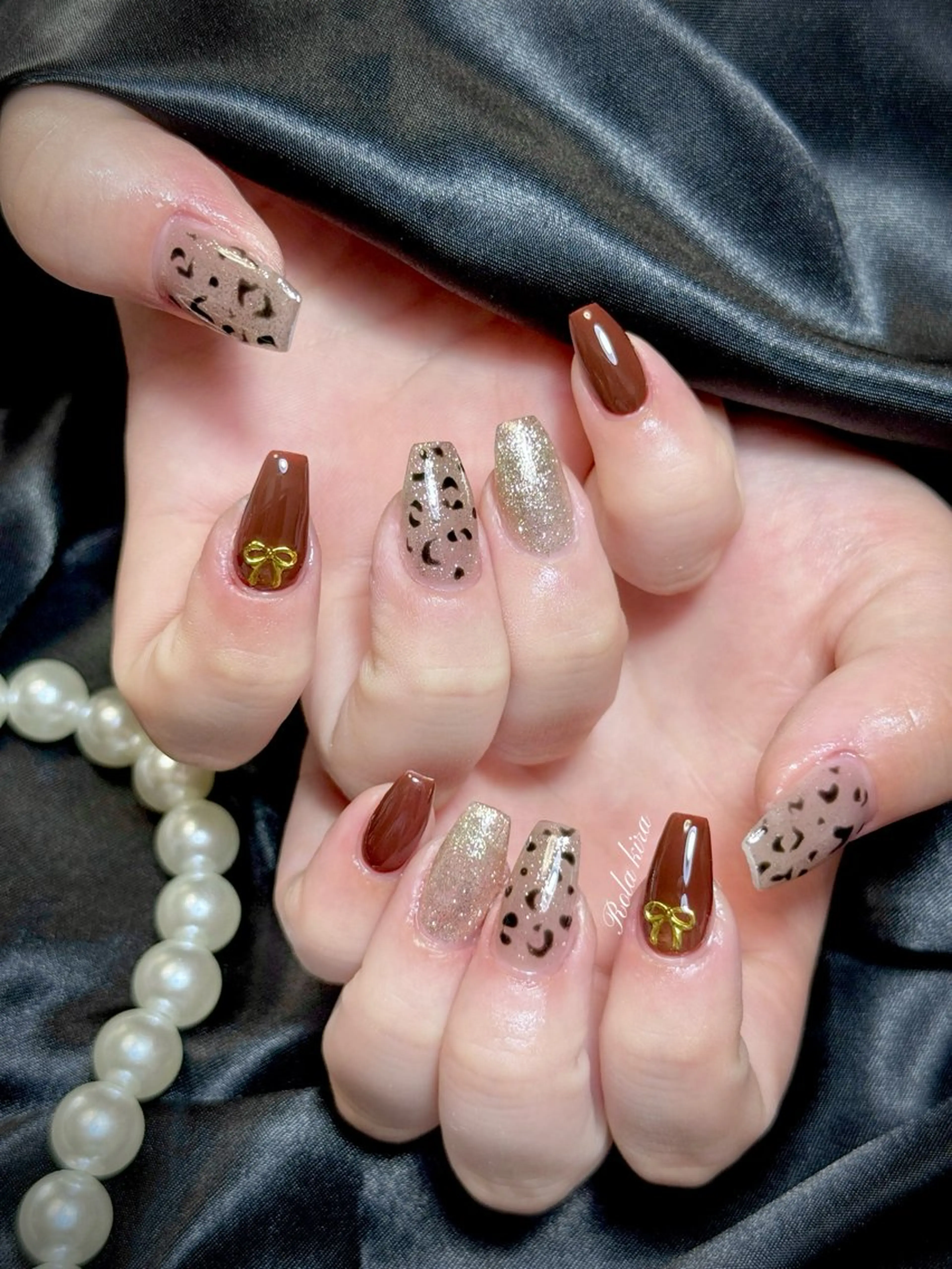 ネイル フレンチネイル ジェルネイル ガラスフレンチ キラキラネイル 韓国ネイル ハンドネイル Rola kira nail salon所属・Rola kira 麗のネイルデザイン