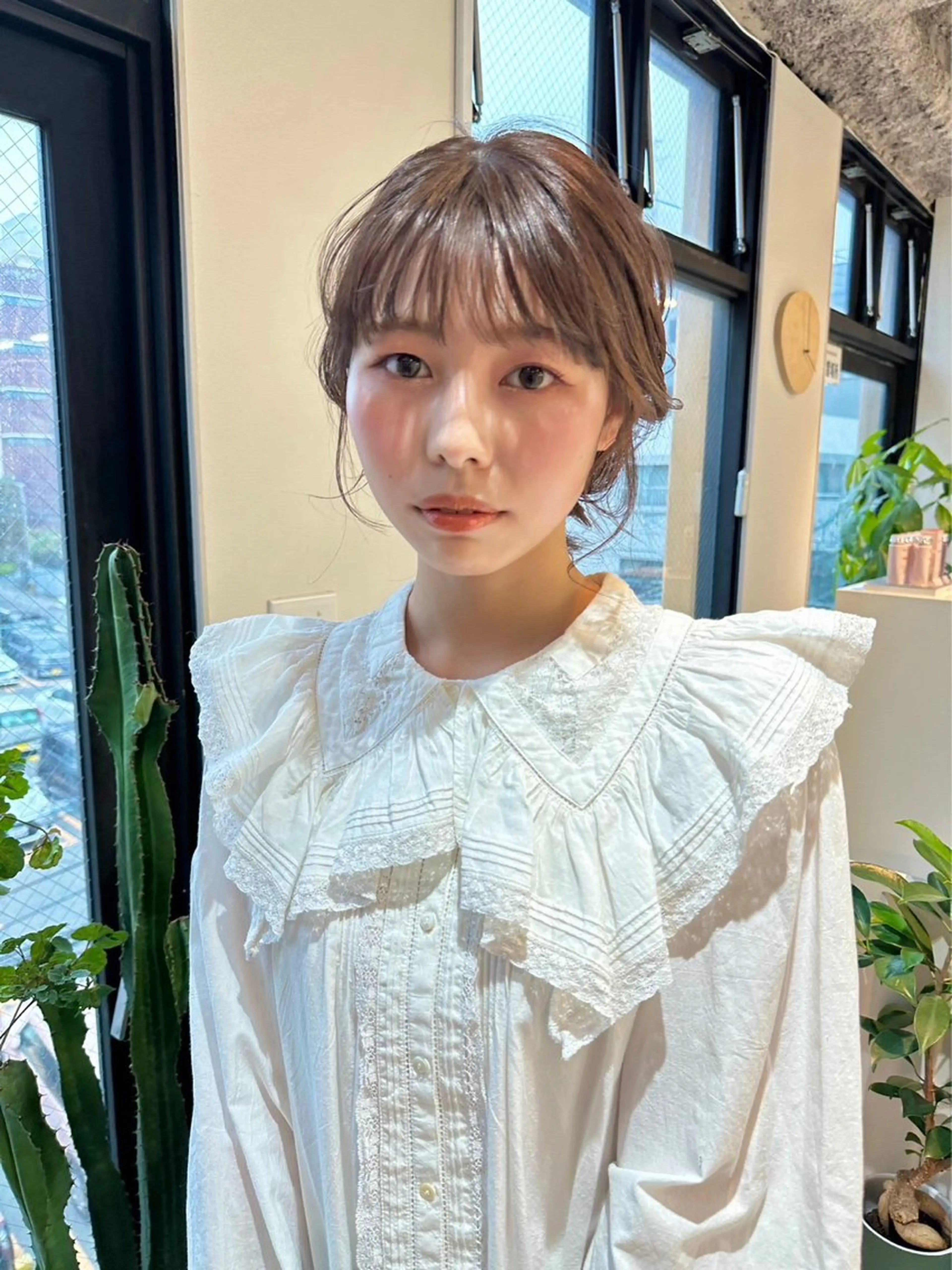 ミディアム カラー ヘアアレンジ ミディアムパーマ ブリーチ ブラウンカラー ケアブリーチ ダブルカラー ヘアカラー lani ブリーチ /ダブルカラーのヘアスタイル