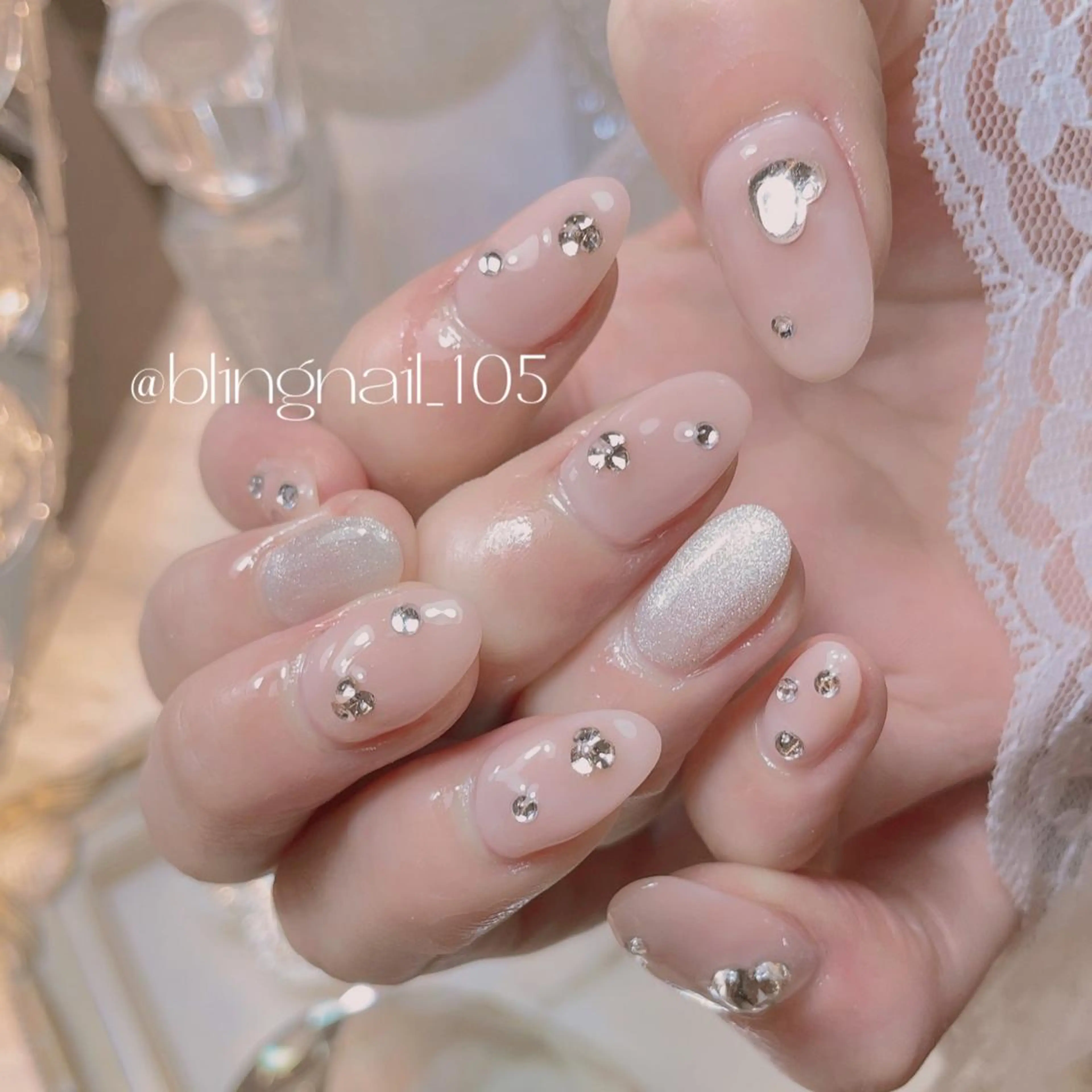 ネイル 23時まで❤︎韓国、 ワンホンネイルのネイルデザイン