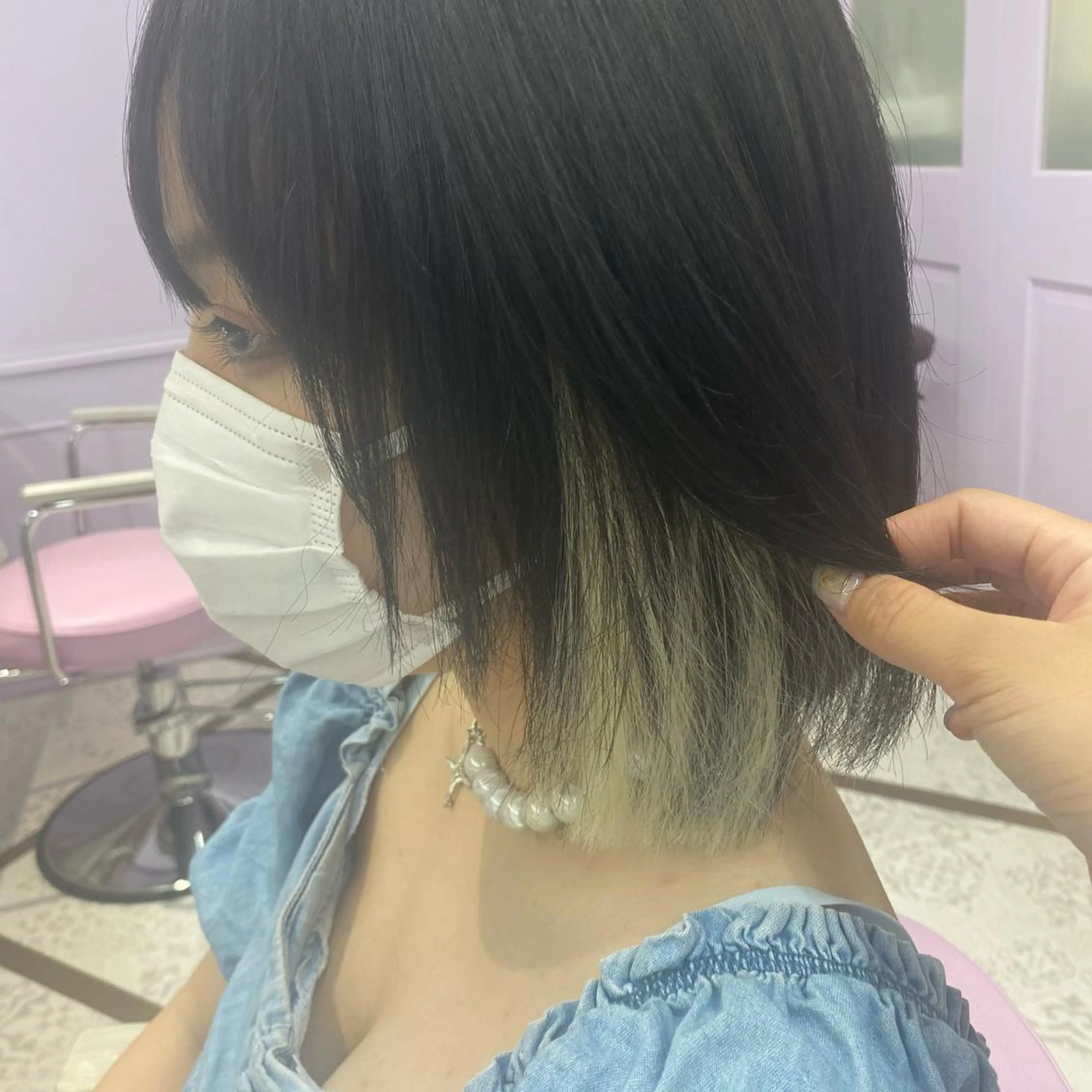 ミディアム エクステ Cielro【 シェイロ 】所属・Cielro/ダブル カラー/西田咲希のヘアスタイル