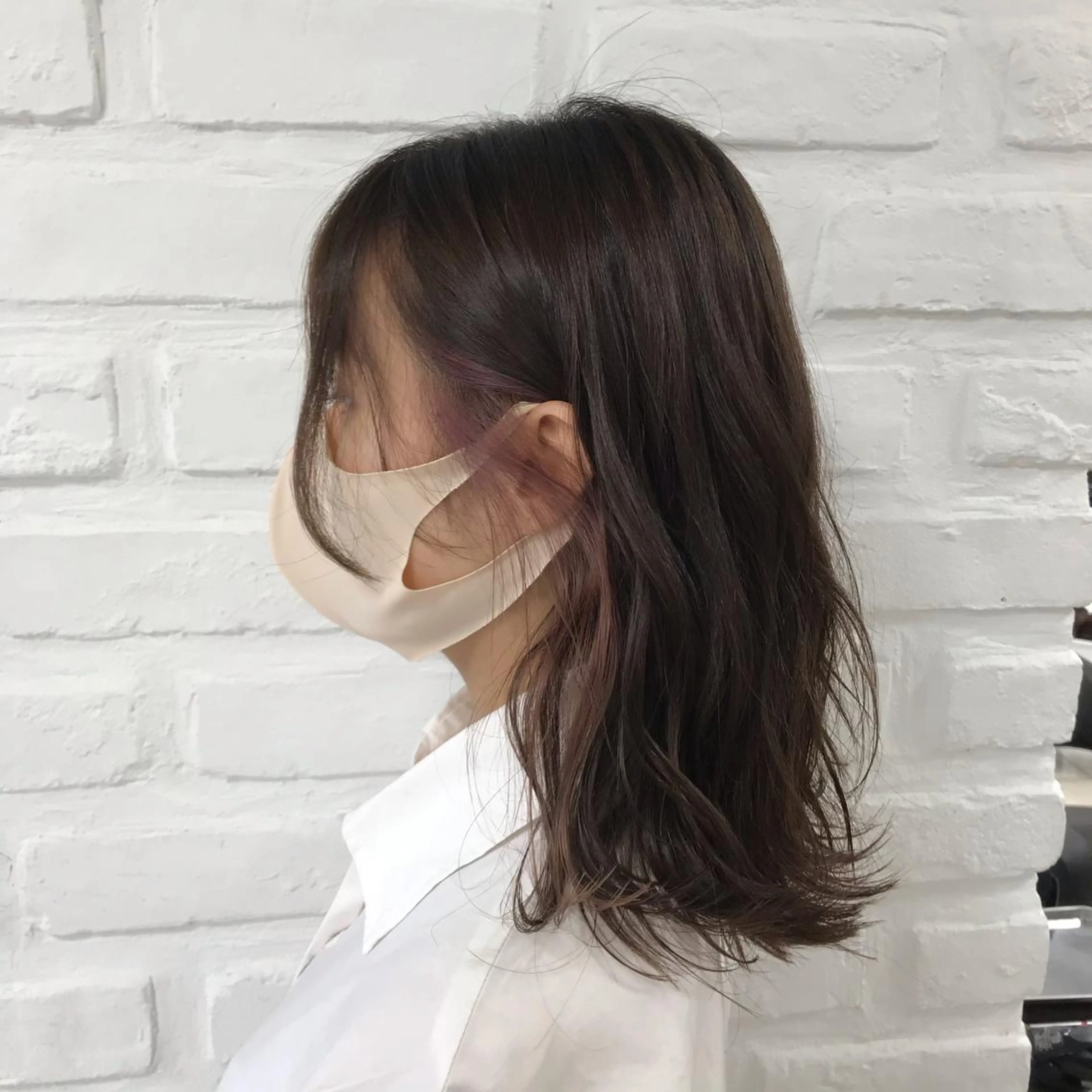 ミディアム カラー ベージュカラー 透明感カラー ラベンダーカラー ヘアカラー トリートメント 【暖色カラー特化】 中山由梨のヘアスタイル