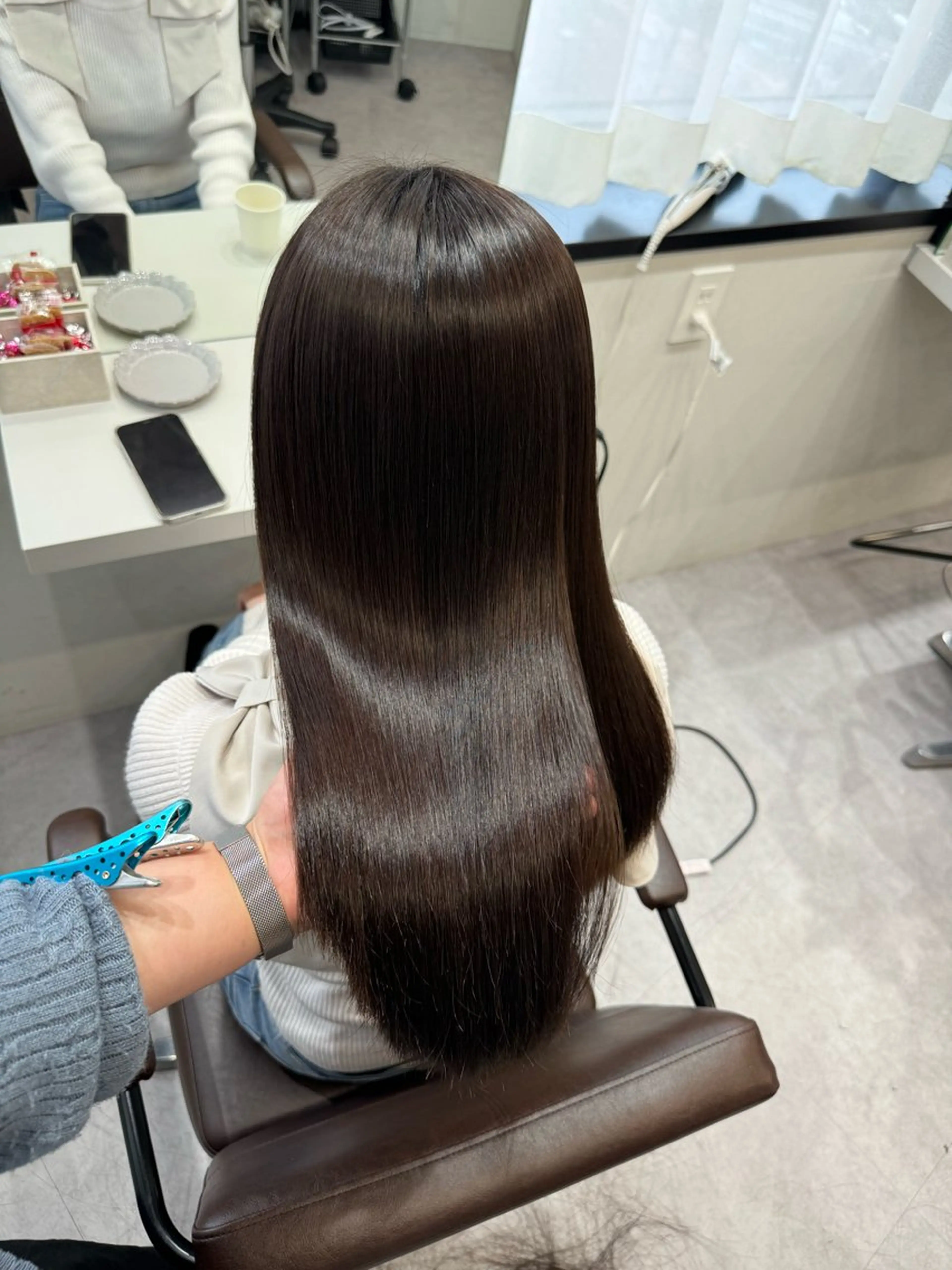 【人気No.1💕】カット＋酸性縮毛矯正＋髪質改善TOKIOトリートメント🫧2回目以降¥23900の写真