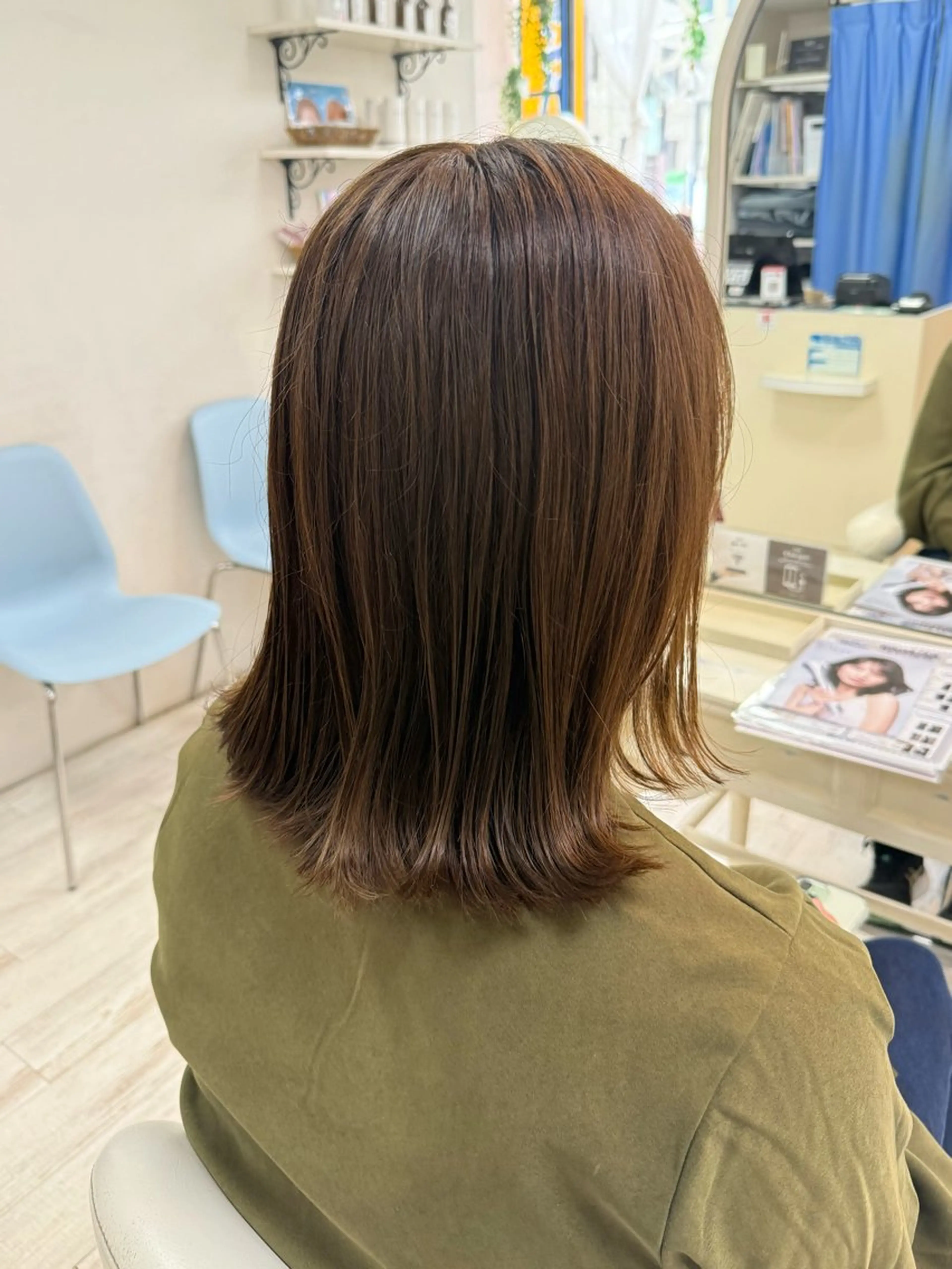 ミディアム カット ヘアカラー トリートメント 新籾 尚哉のヘアスタイル