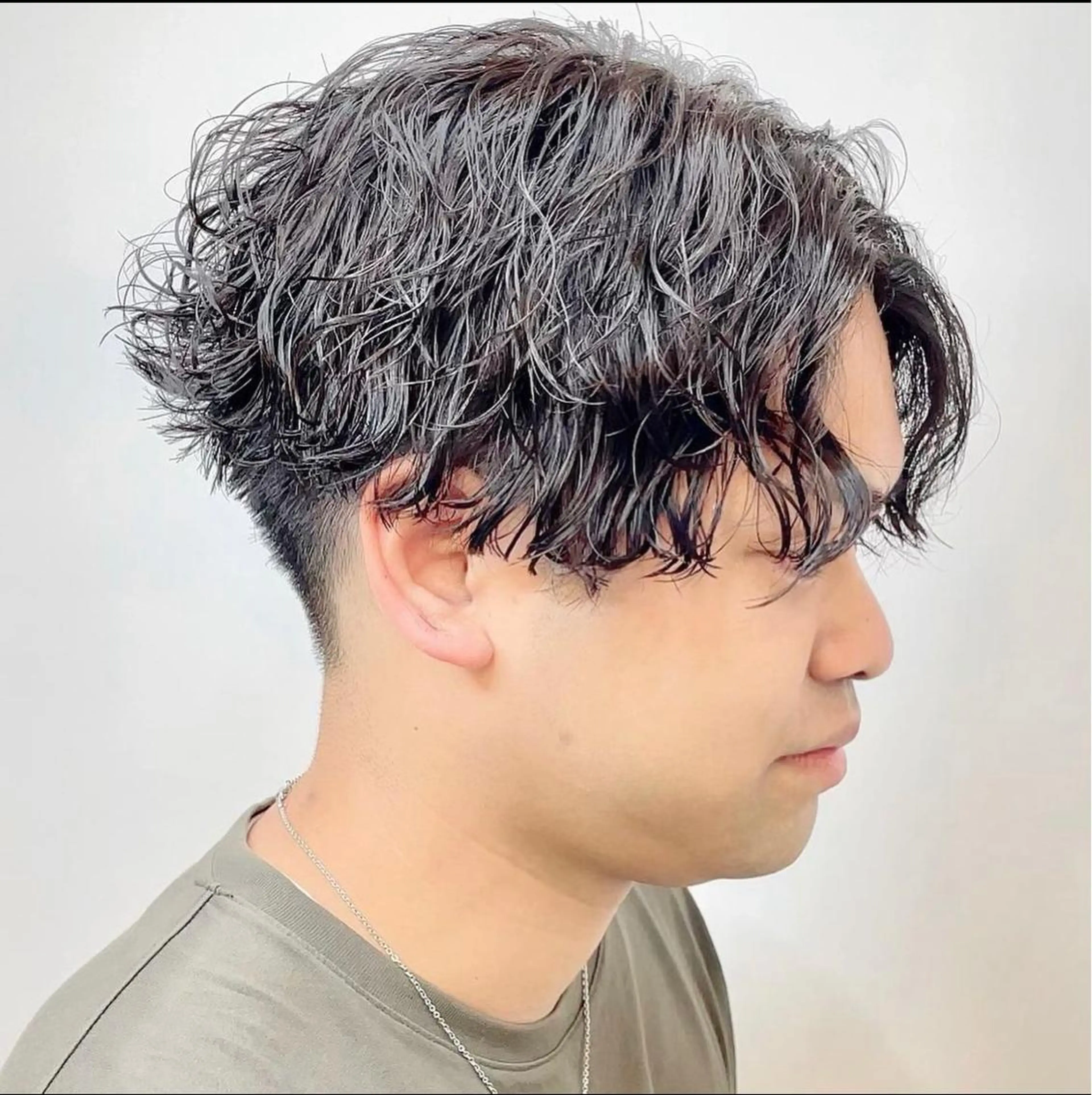 パーマ メンズ センターパート メンズパーマ メンズパーマ/新宿/ サイカショウイチのヘアスタイル