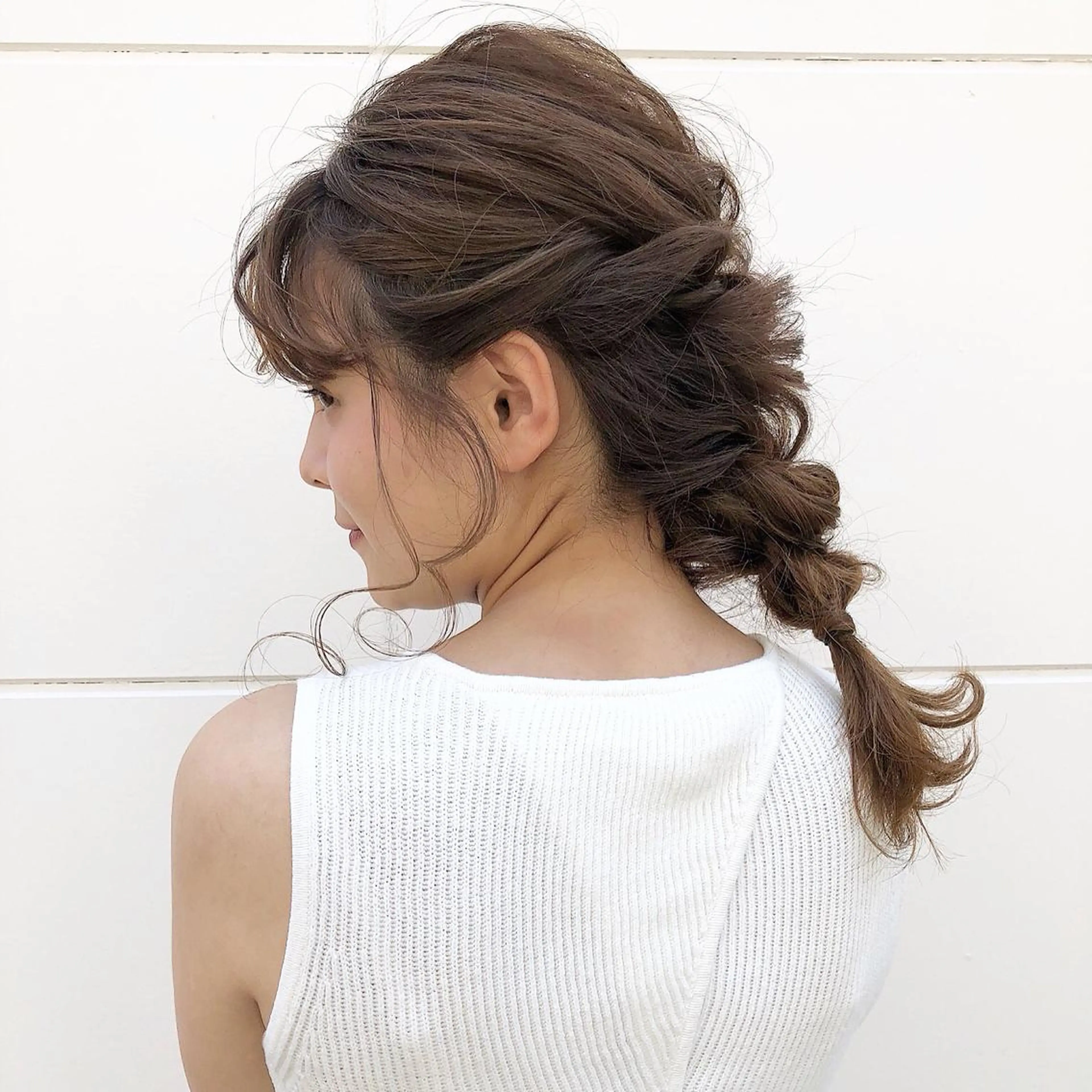 セミロング カラー ヘアアレンジ 榎園 由美のヘアスタイル
