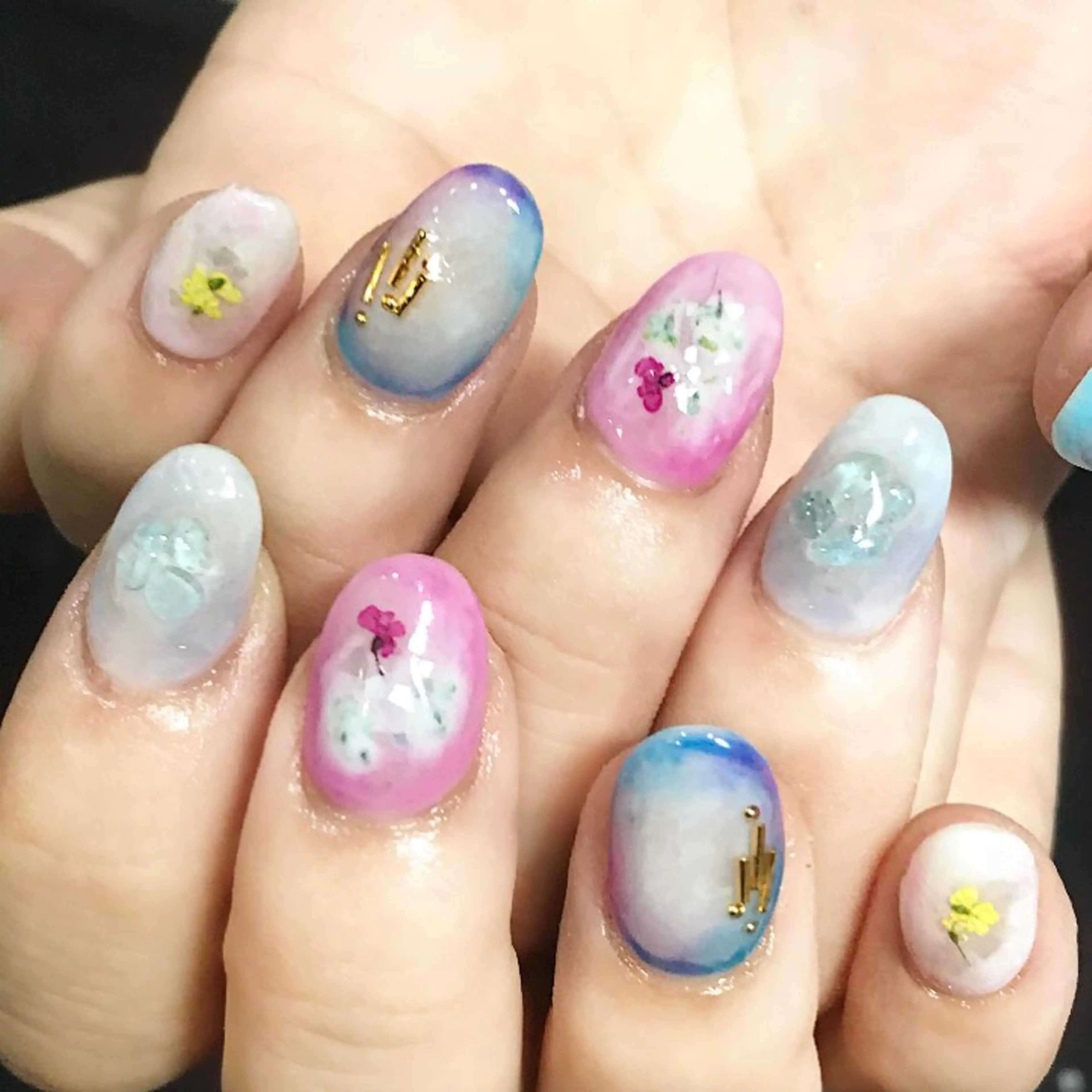 ネイル ニュアンスネイル スカルプネイル 渋谷ビュレネイル Kaoruのネイルデザイン