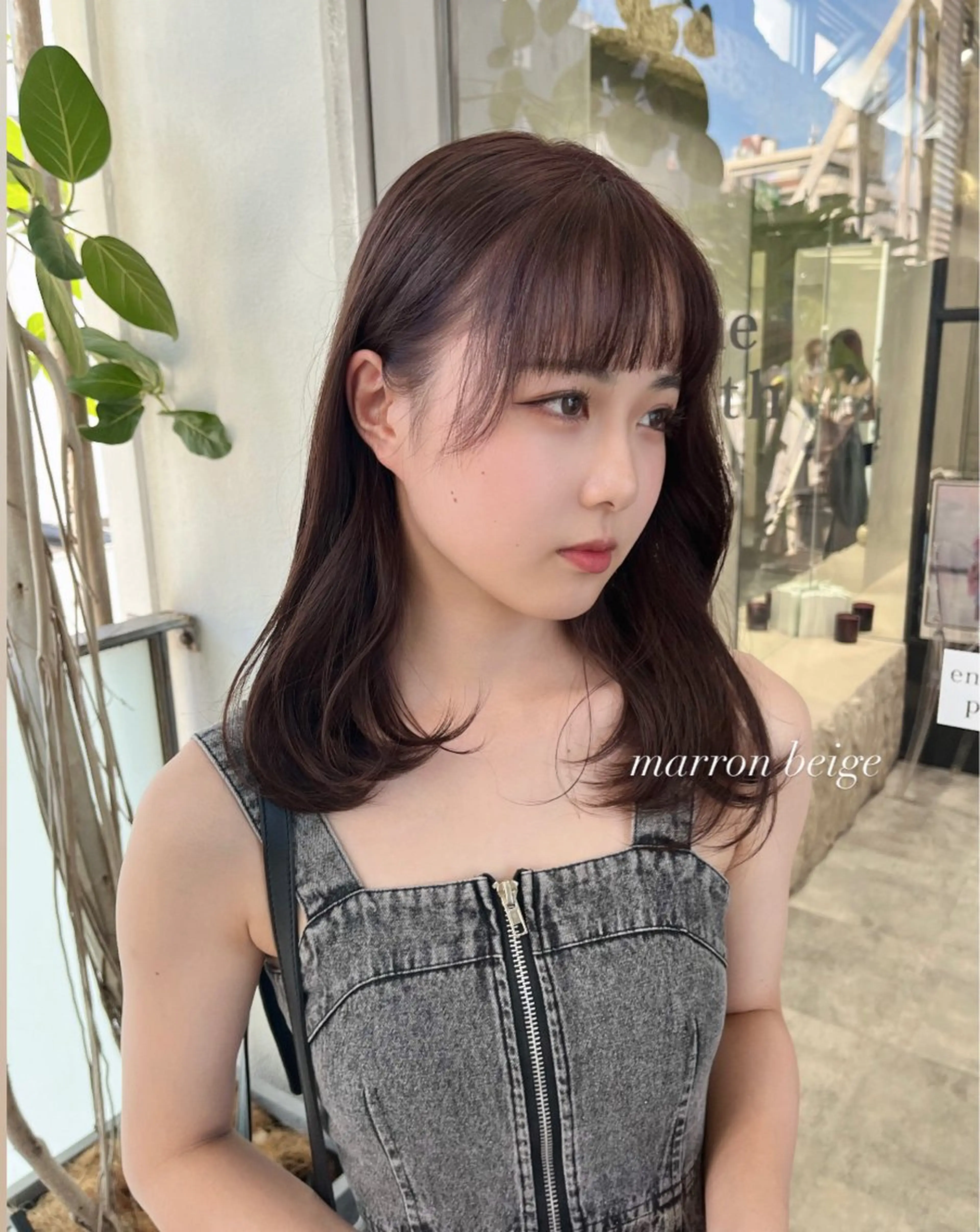 ロング カラー ベージュカラー ブリーチ 透明感カラー ダブルカラー ブリーチなしカラー ナツミ/透明感カラー /酸性ストレートのヘアスタイル