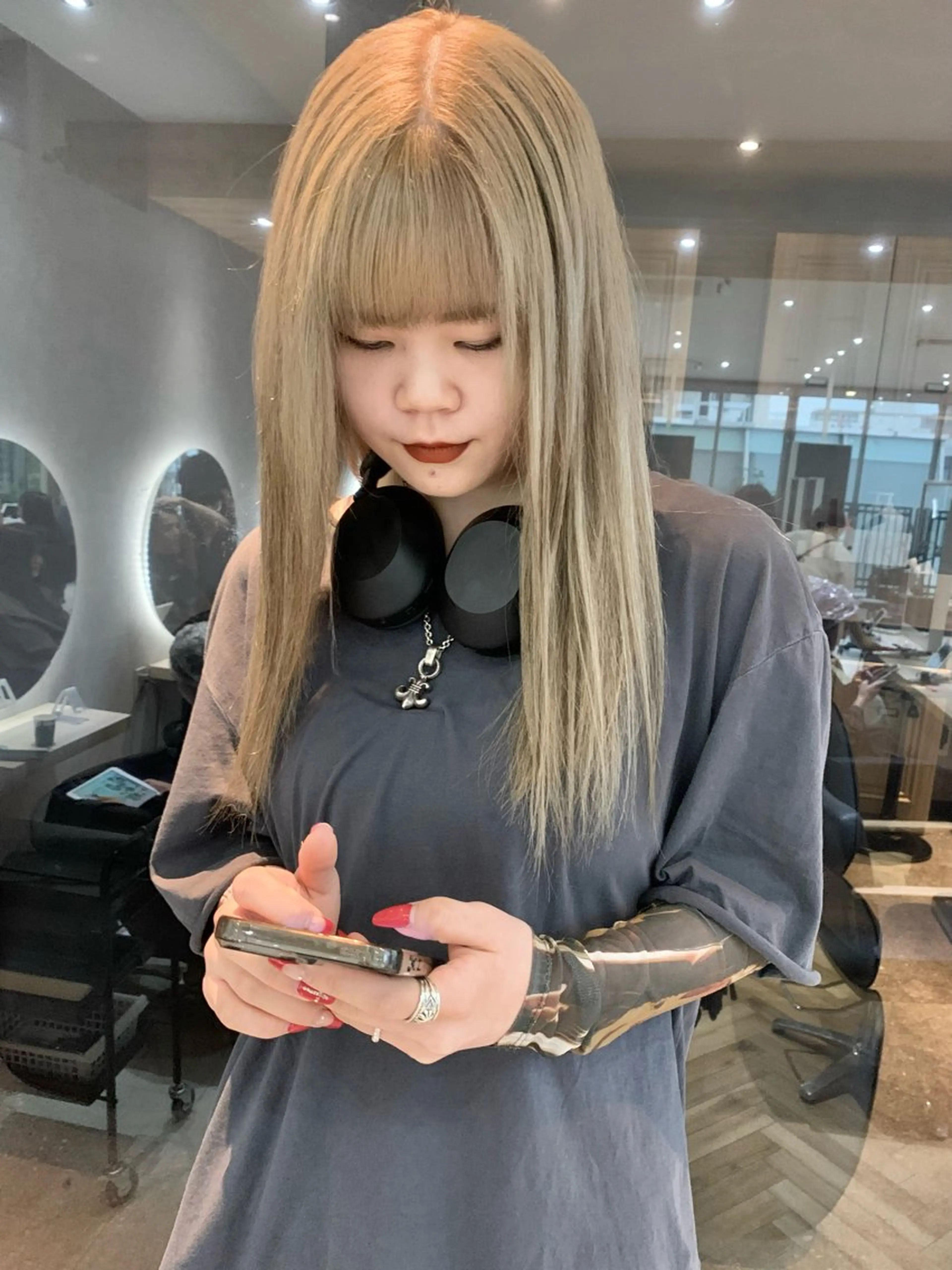 ロング カラー 韓国ヘア🇰🇷/ 顔周り/松田光里のヘアスタイル