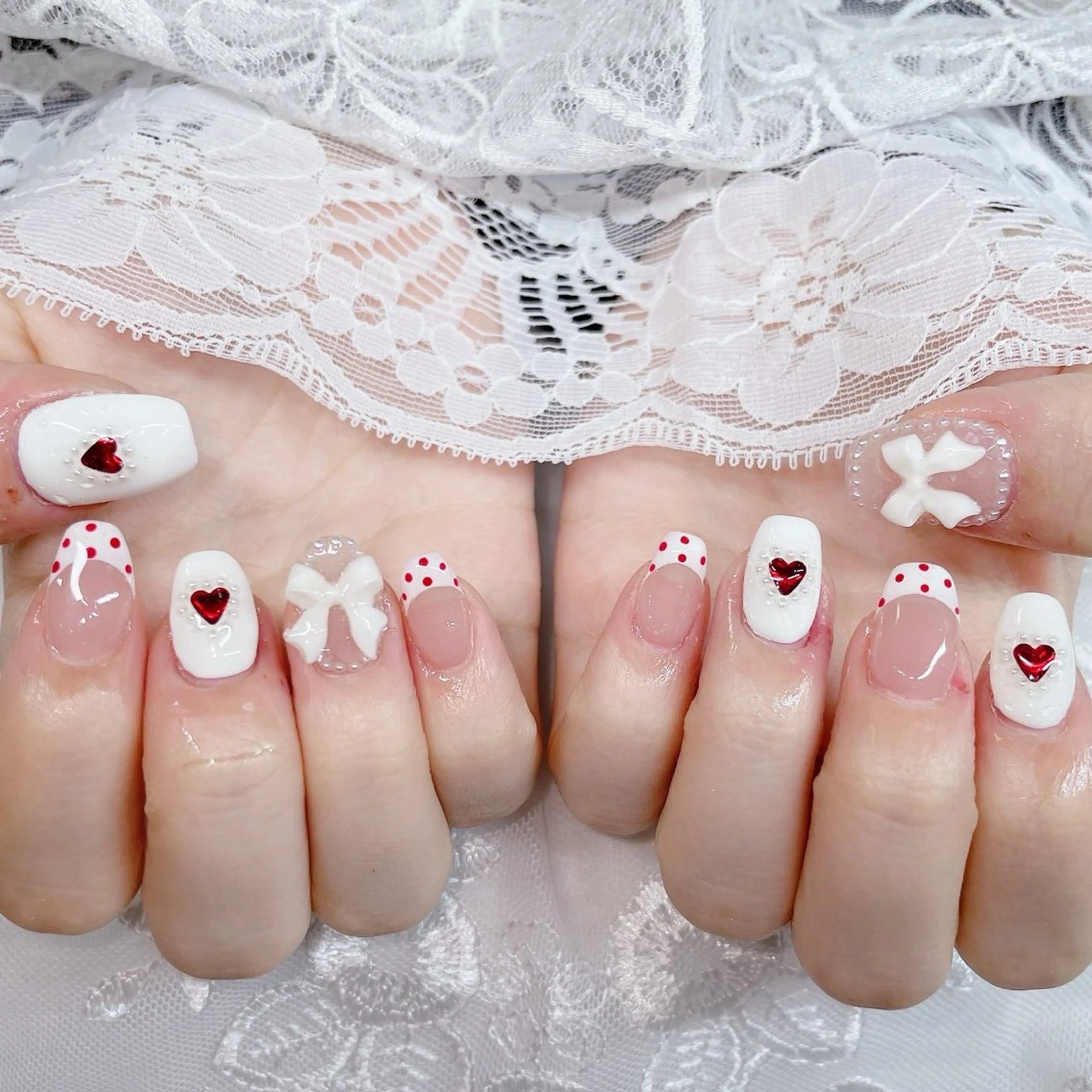 ミディアム ハンドネイル ハンドケア 💜MIYA nail川崎店のネイルデザイン