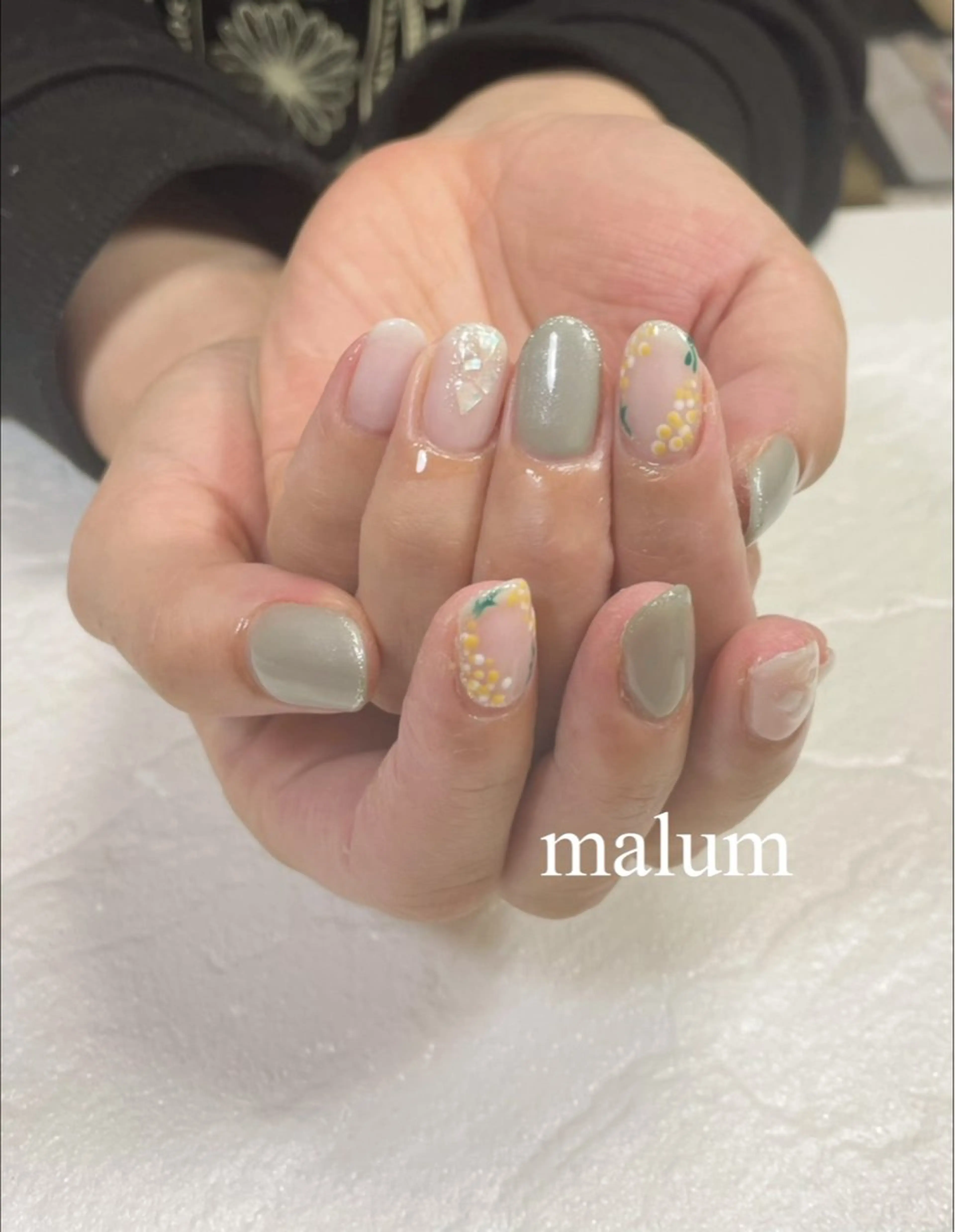 ネイル 春ネイル ハンドネイル malum nailのネイルデザイン