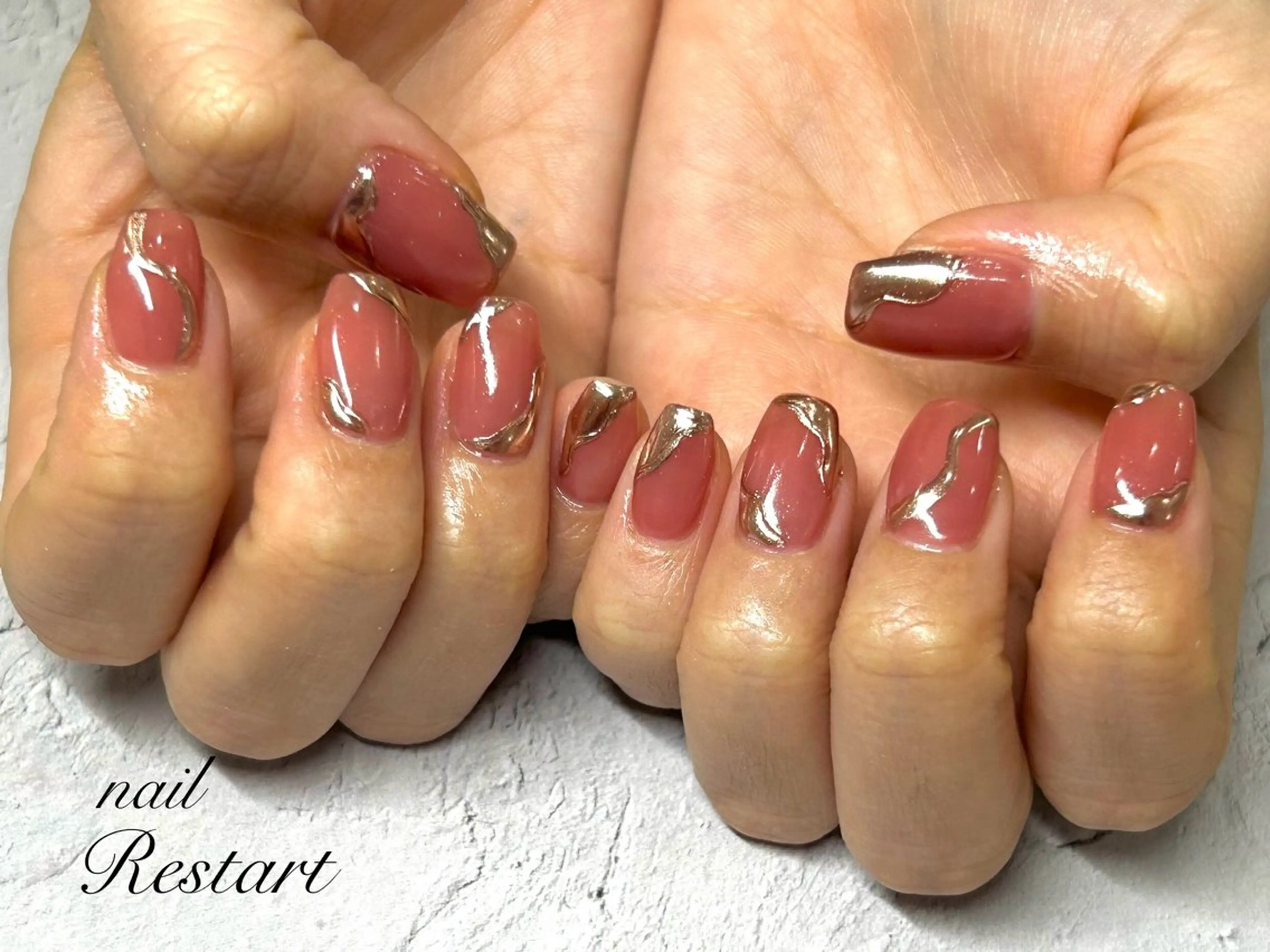 ミディアム nail Restart所属・Restart YURIのネイルデザイン