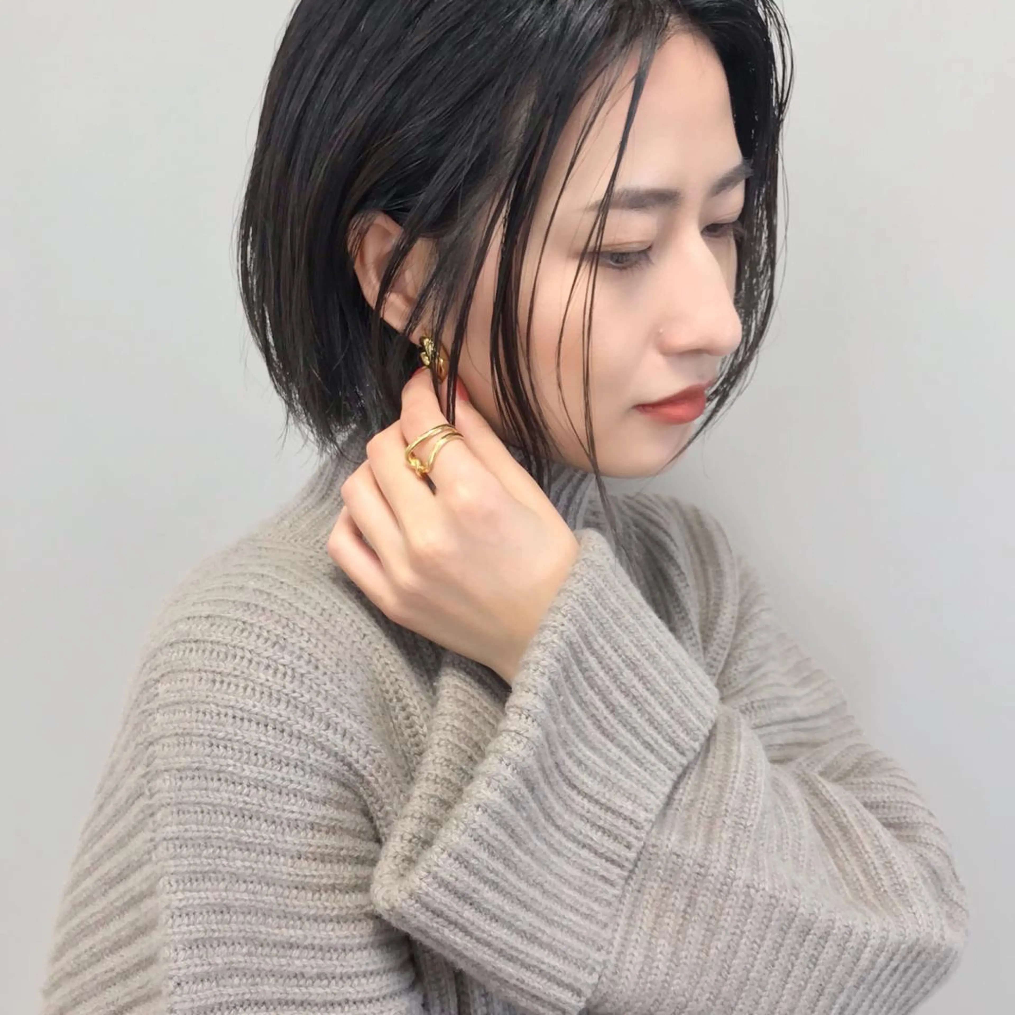 ショート カラー HARUNA🤍 大人ショートヘアのヘアスタイル