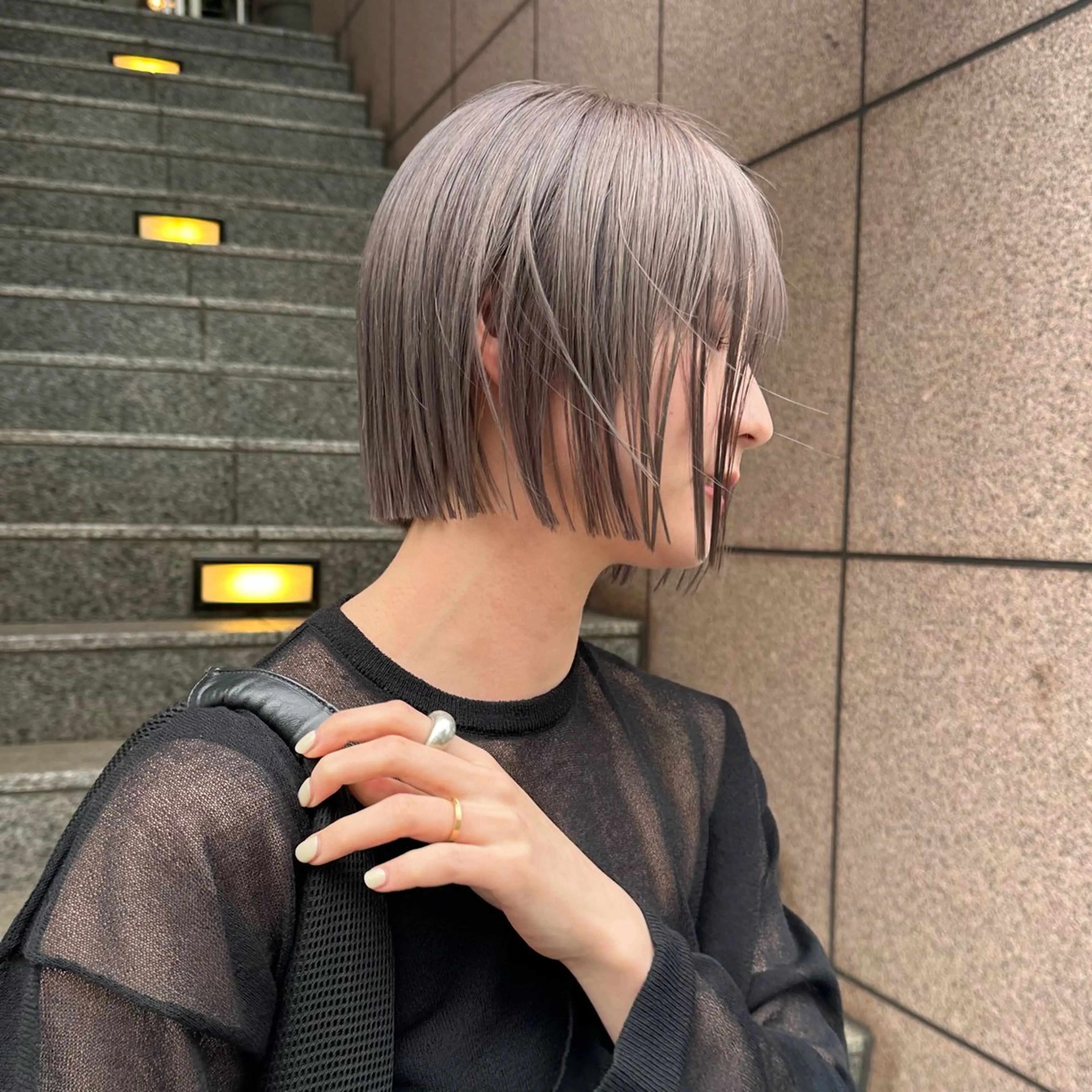 ショート カラー 艶カラー×似合わせ カットshihomiのヘアスタイル