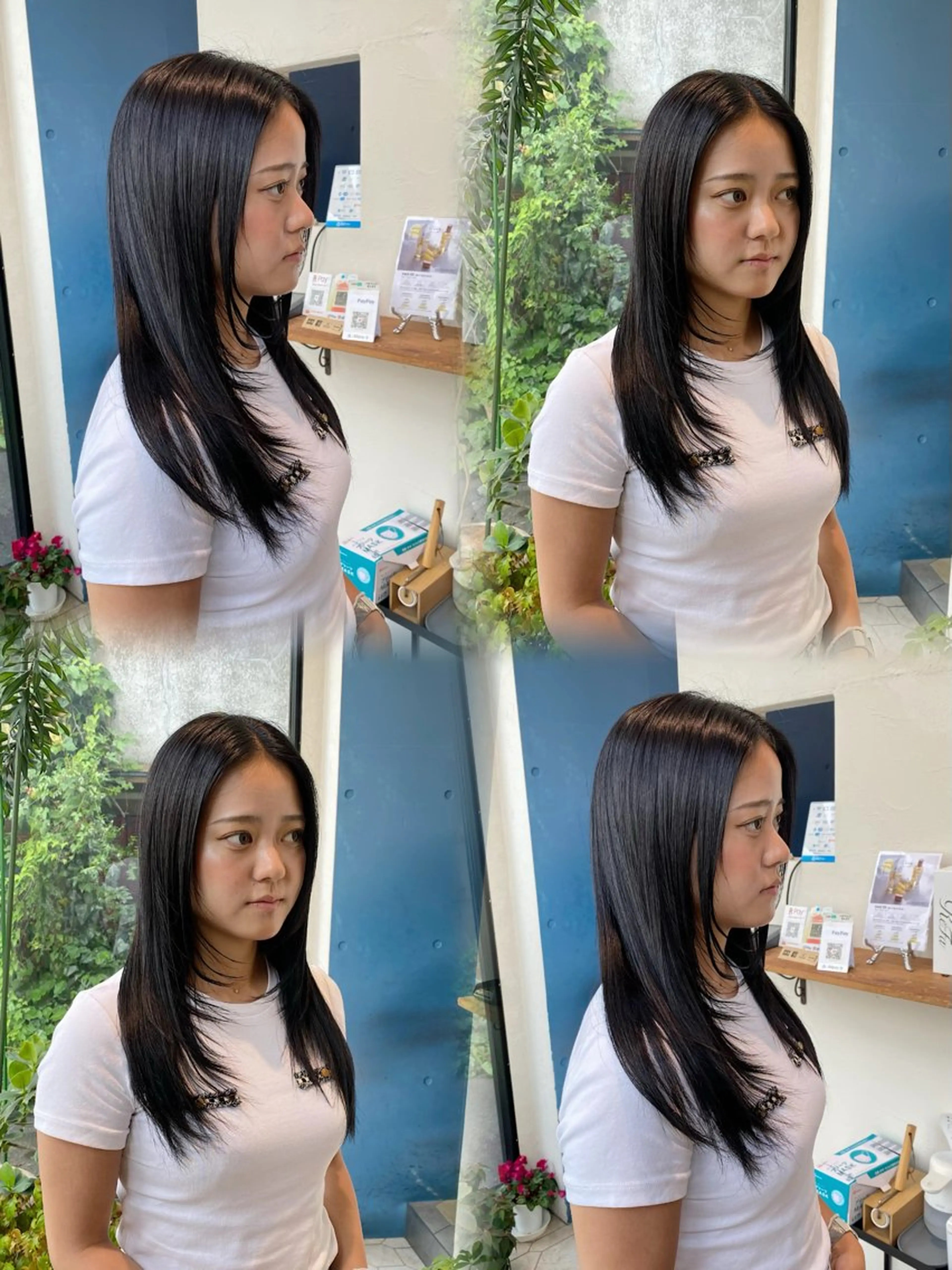 セミロング カット 縮毛矯正 トリートメント 艶髪/艶カラー/縮毛 /   タキダのヘアスタイル