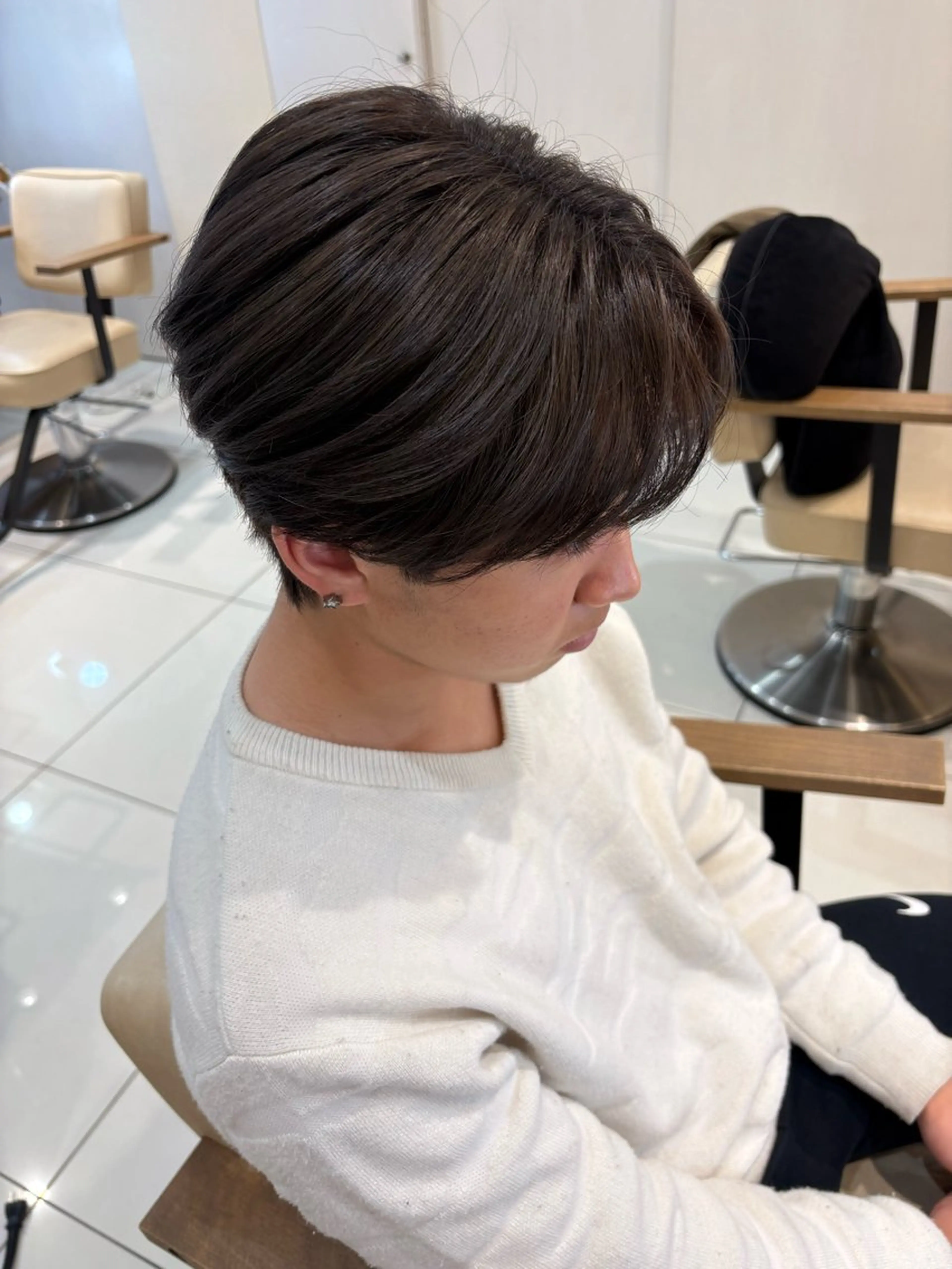 ショート カラー ブラウンカラー ダークブラウン 垢抜けヘア/メンズシ ョート/パーマ特化のヘアスタイル