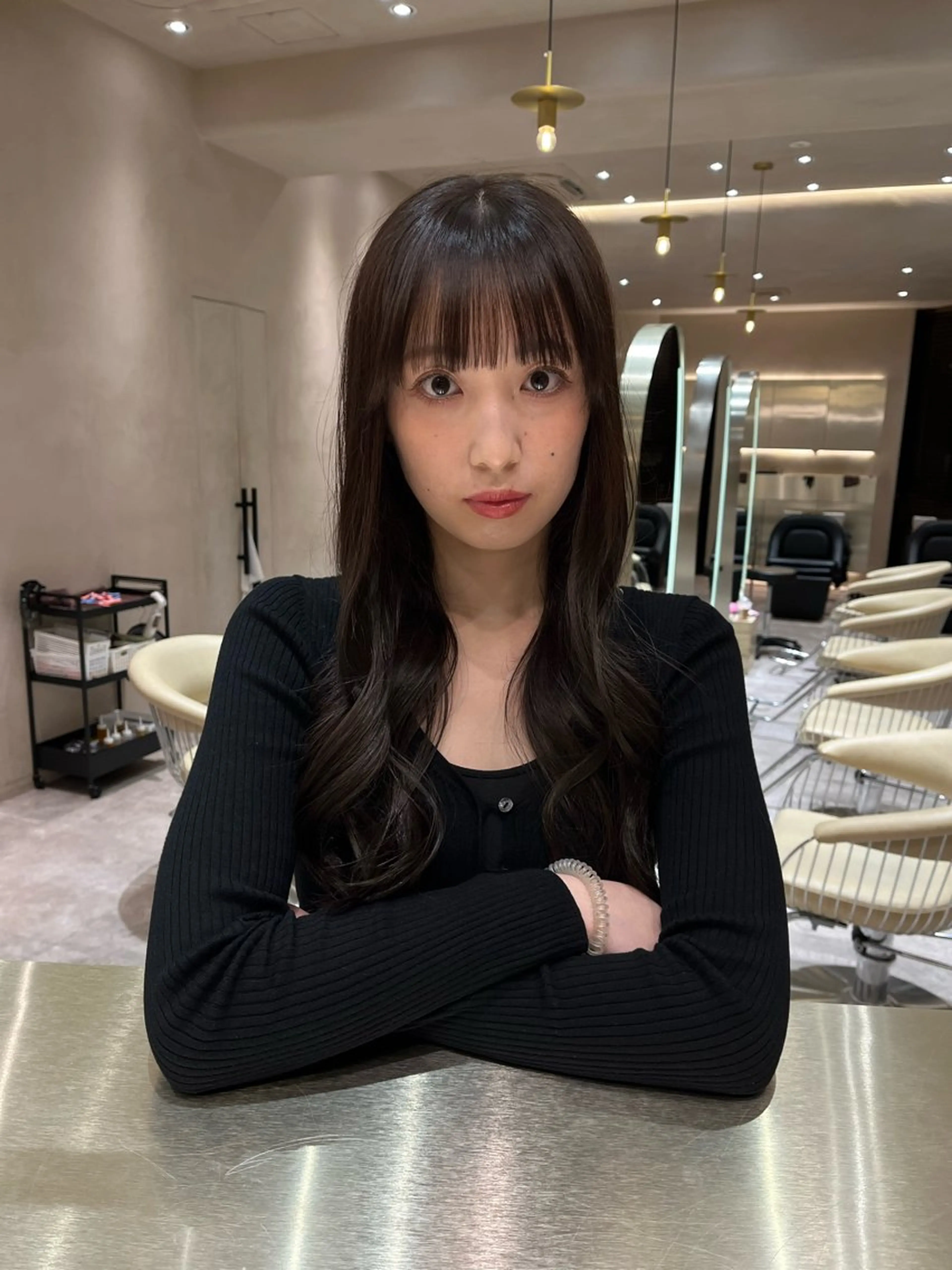 セミロング カット ヘアカラー トリートメント 韓国ヘア/ベージュ カラー/髪質改善/涼のヘアスタイル