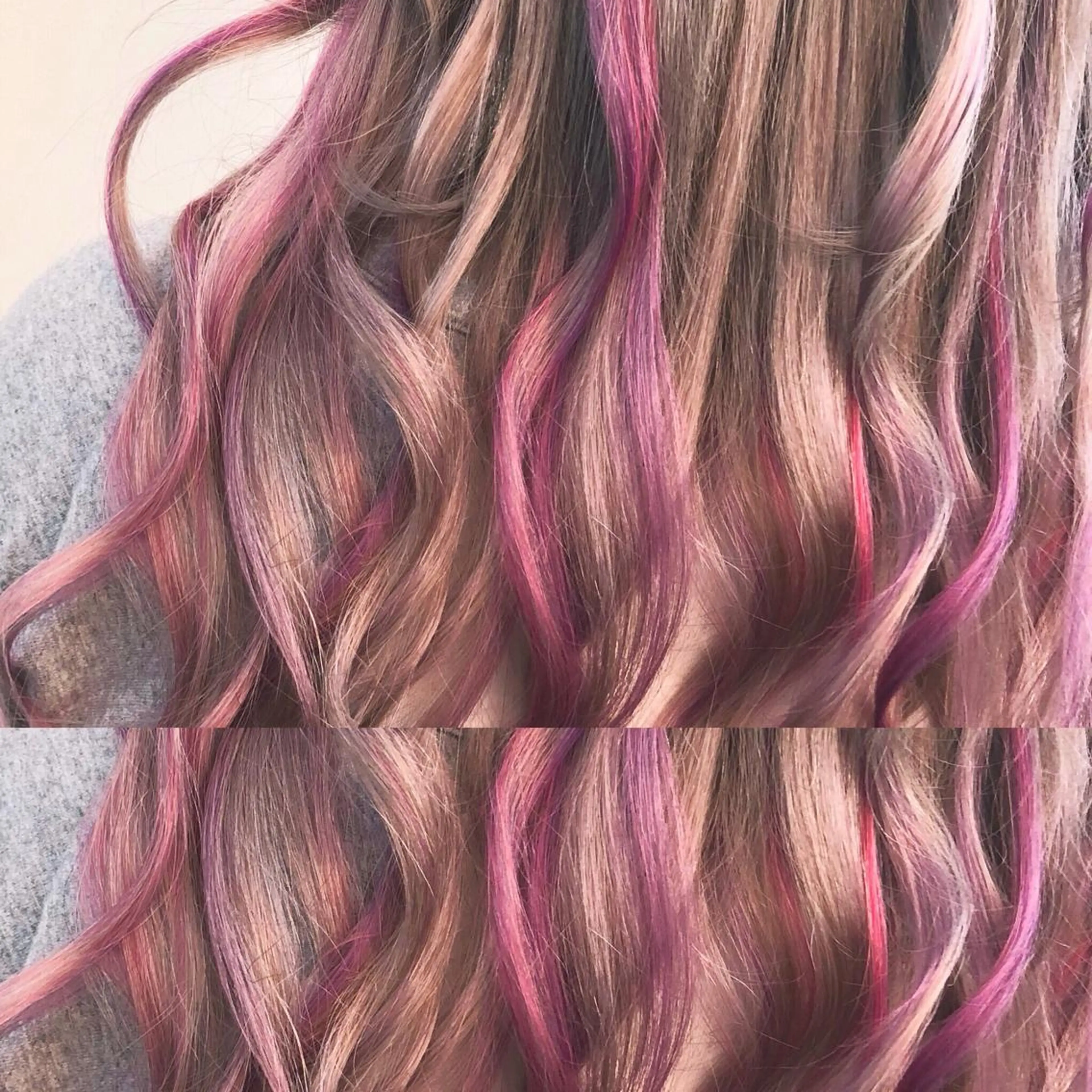 ロング カラー エクステ エクステ ハイトーン 💭黒崎ハルカのヘアスタイル