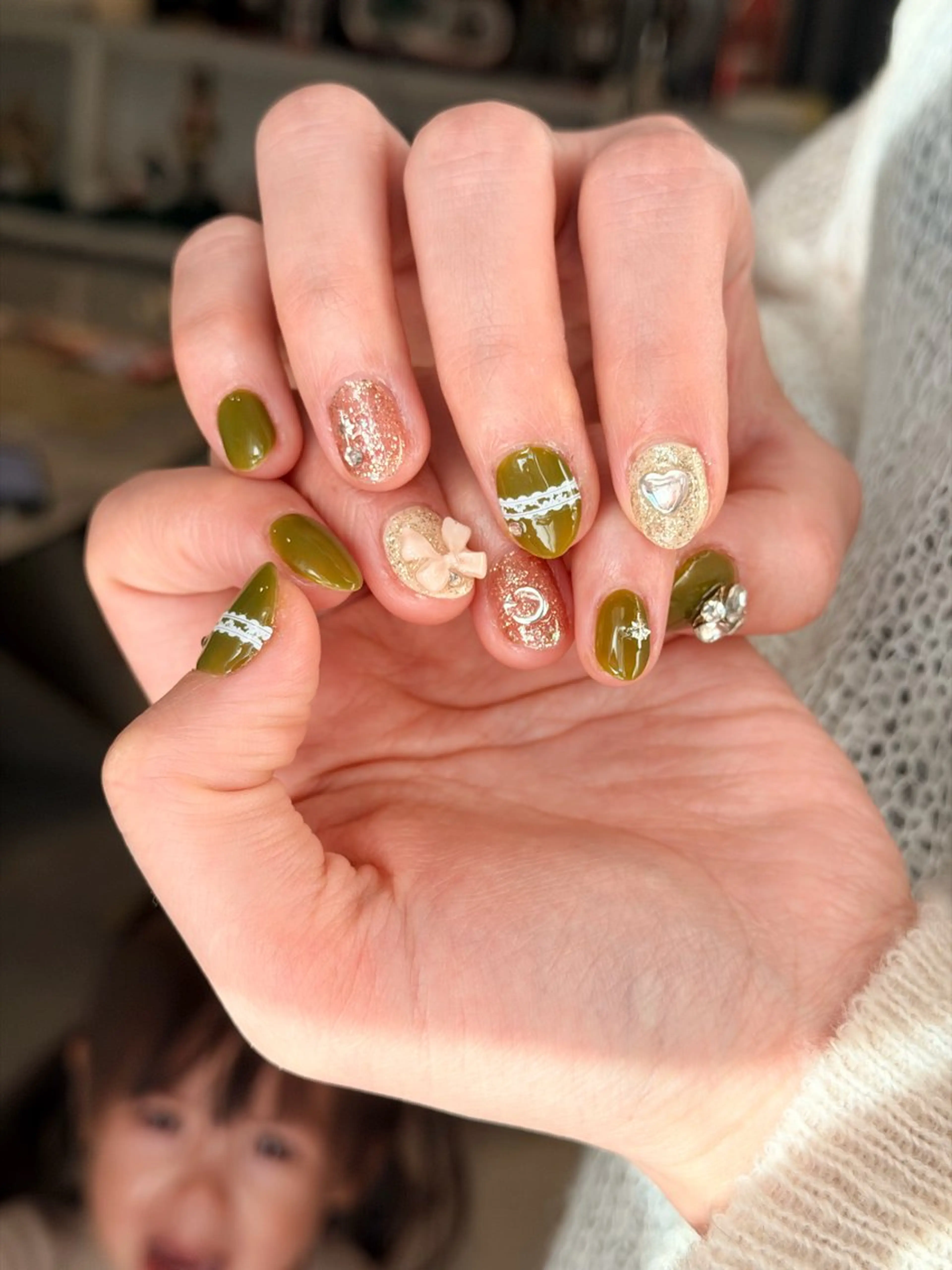 ネイル オーロラネイル ブルー チークネイル フットネイル フレンチネイル Hana ハナのネイルデザイン