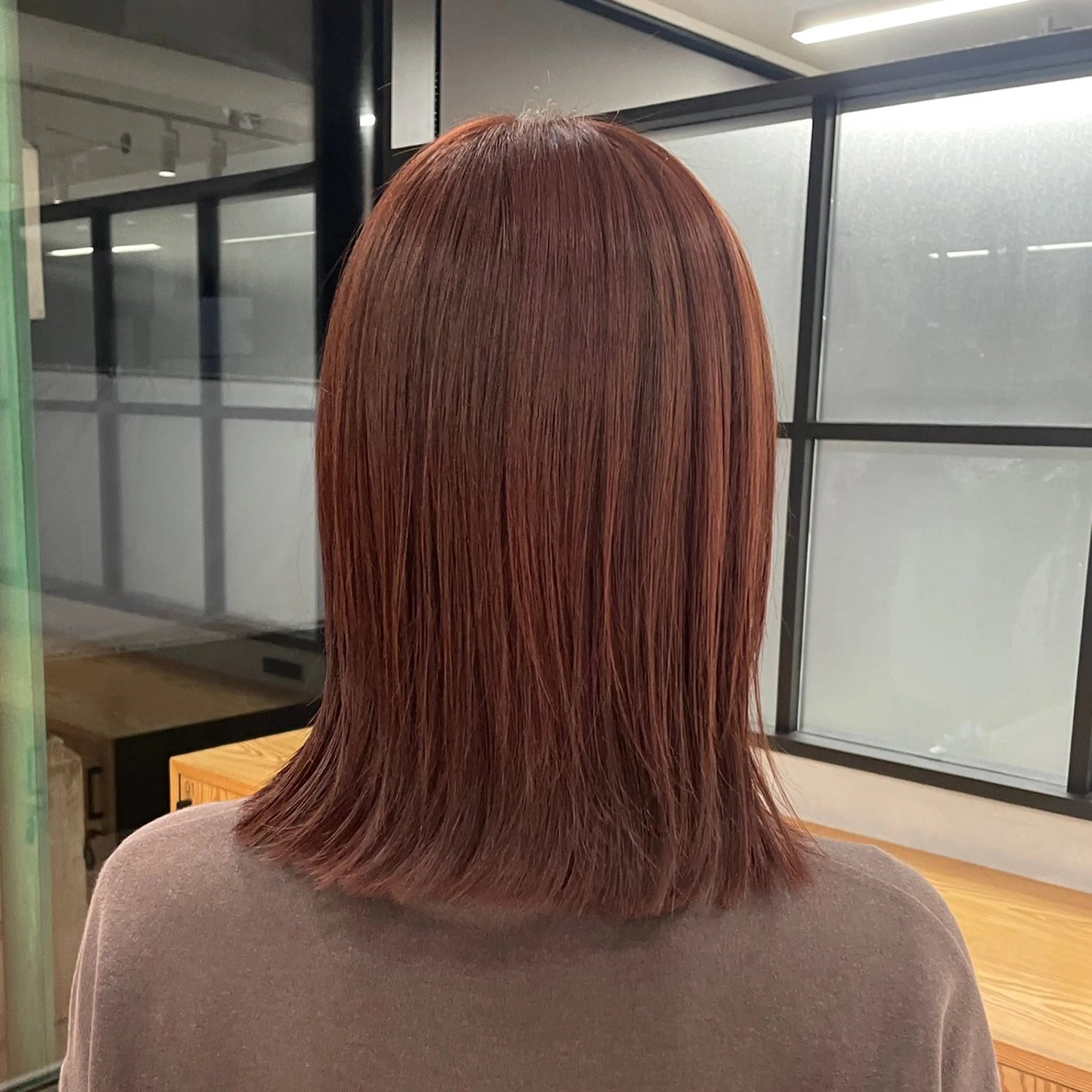 セミロング カラー オレンジ ヘアカラー トリートメント DX SHARE SALON所属・matka白髪ぼかし 大人ヘア/KEIKOのヘアスタイル