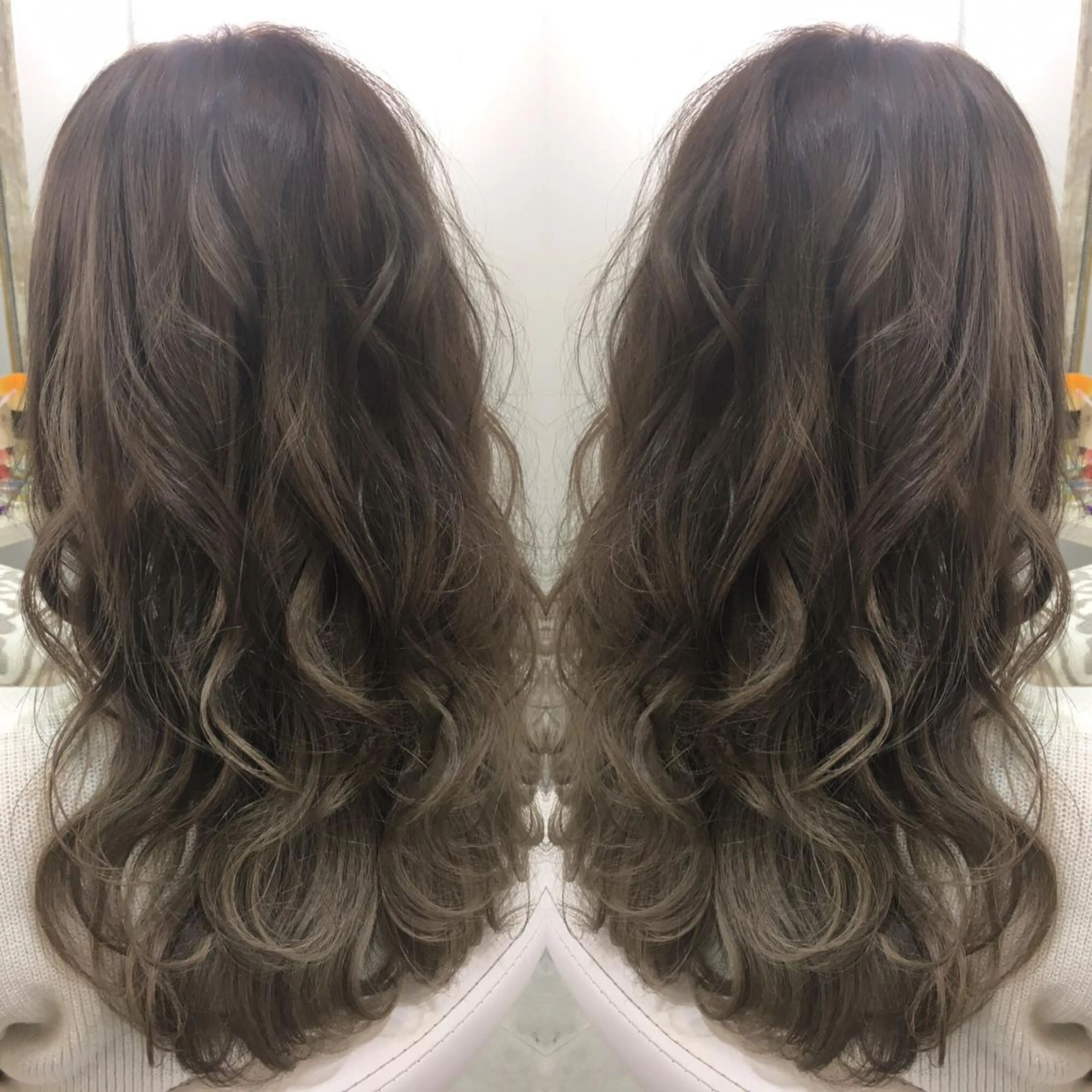 セミロング ロング カラー 髪質改善 中川　翔のヘアスタイル