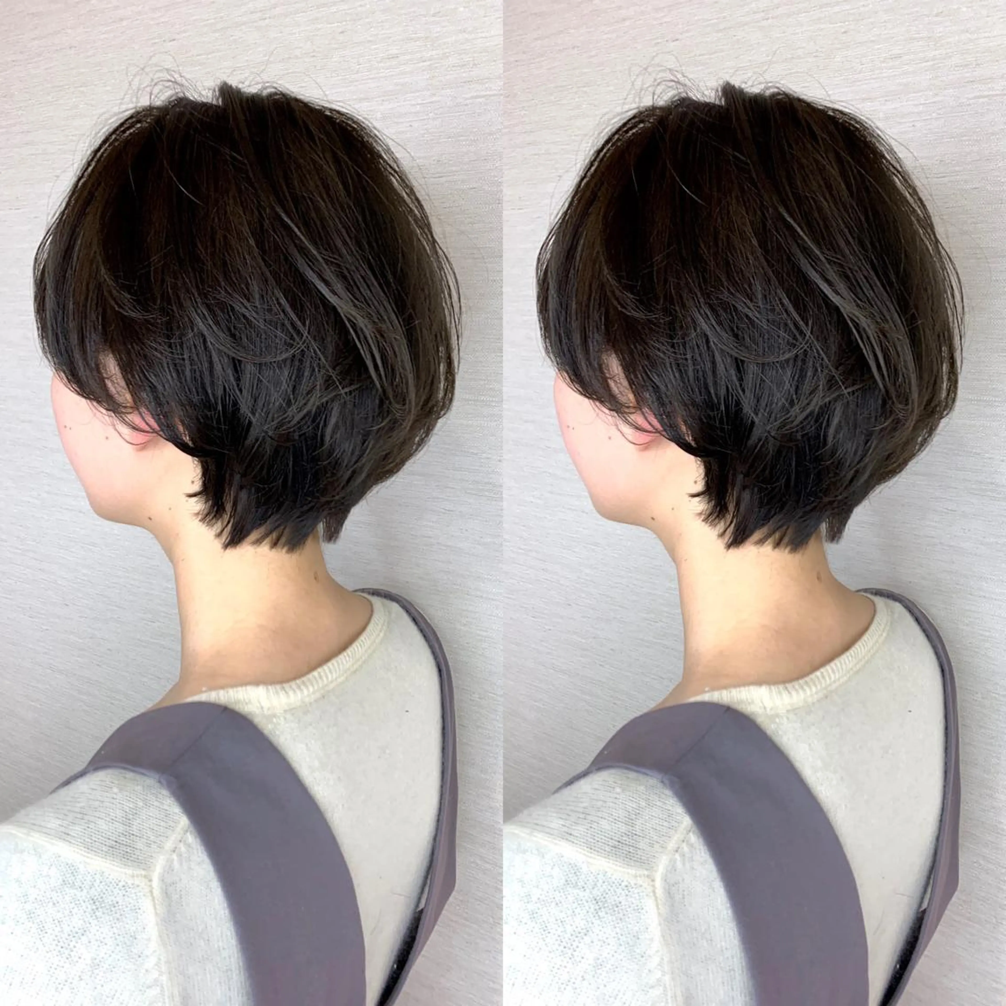 ショート カラー 韓国レイヤーカット/ ダブルカラーのヘアスタイル