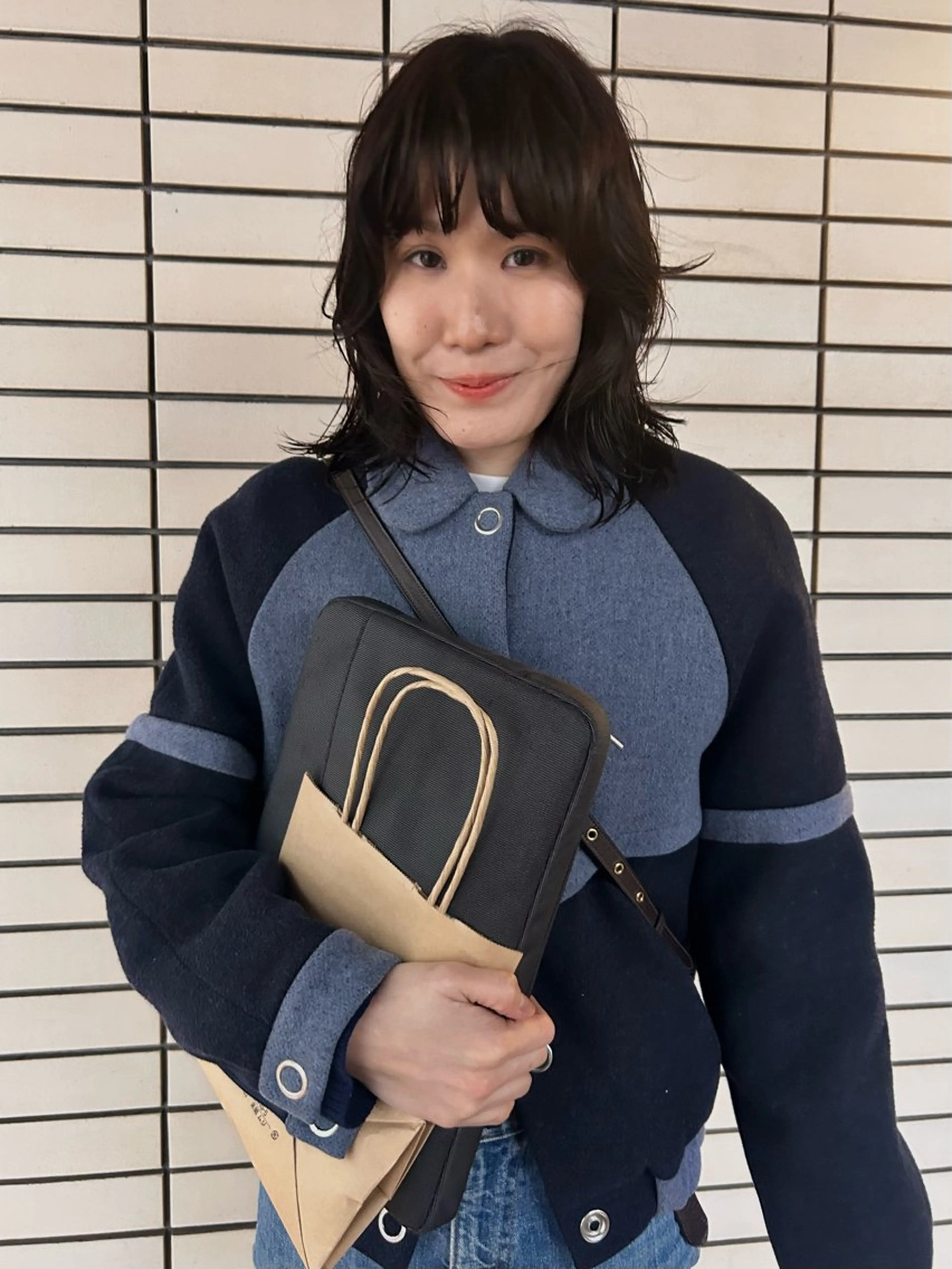 ミディアム カラー パーマ デザインカット/ パーマ/nanaのヘアスタイル