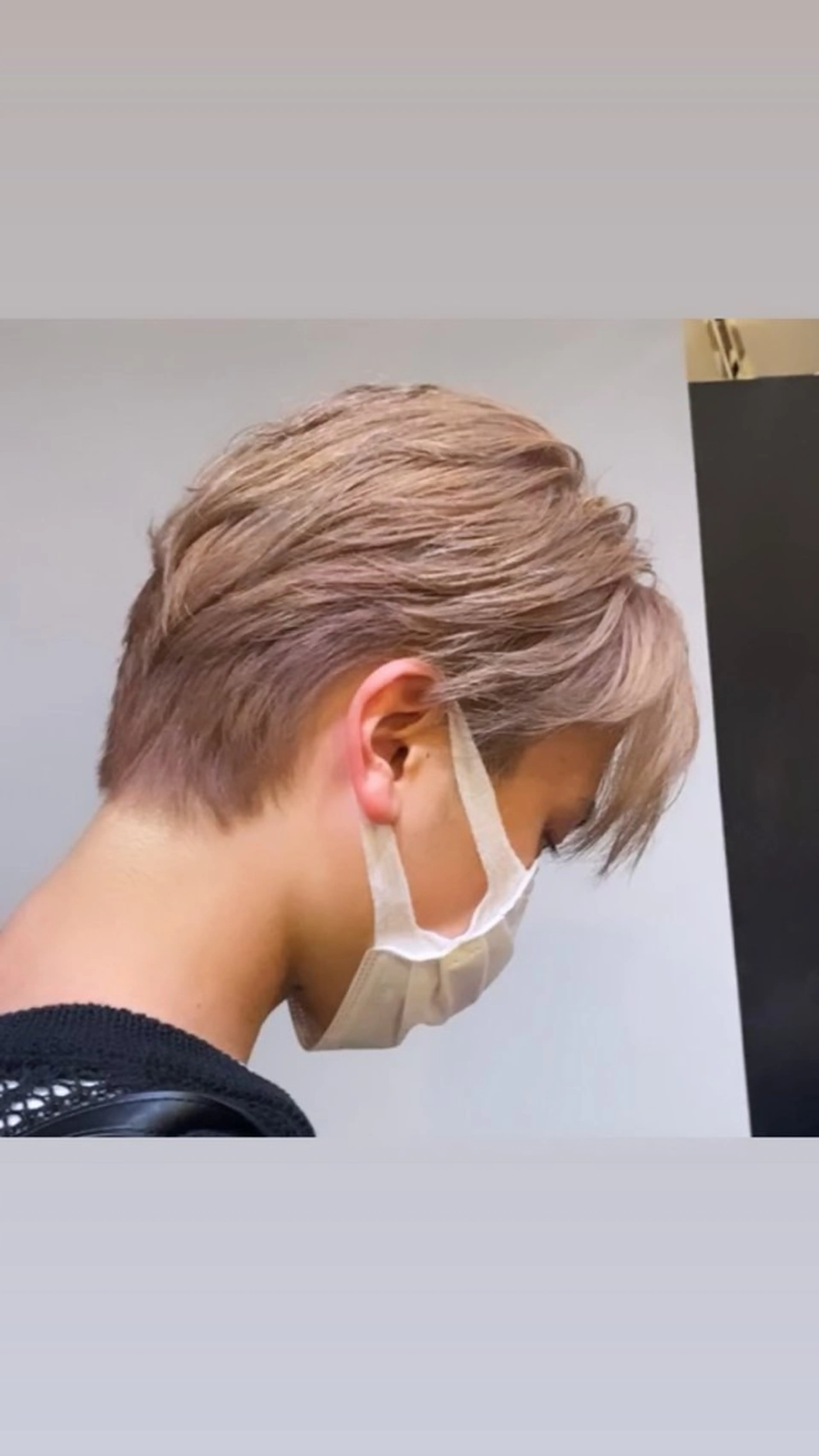 ショート カラー ブリーチ ヘアカラー トリートメント ハイトーン/レイヤー カット/TAKEのヘアスタイル