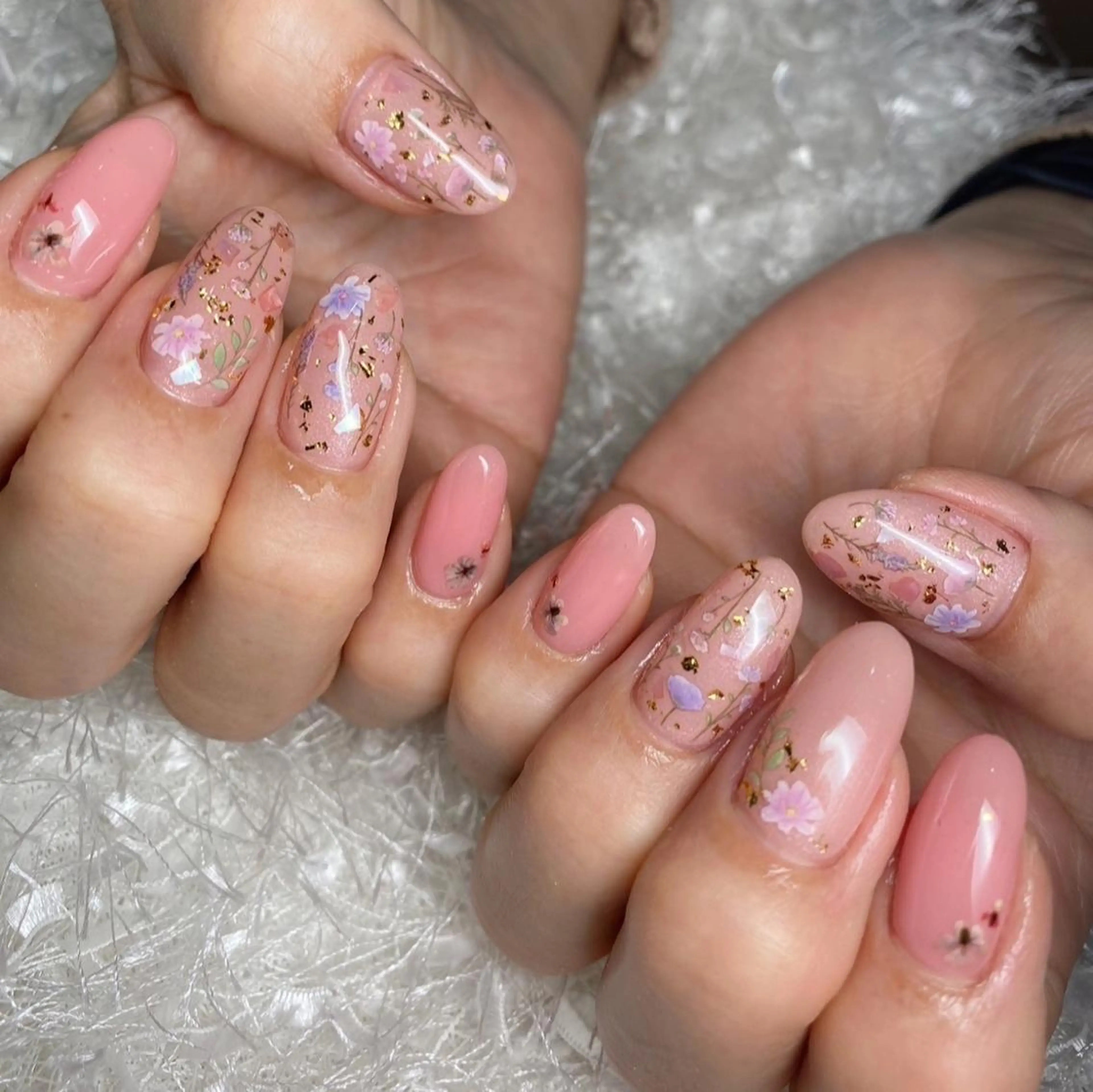 ネイル 長さ出し フレンチネイル ジェルネイル グラデーション 韓国ネイル ハンドネイル Nail&eye Belire 新宿のネイルデザイン