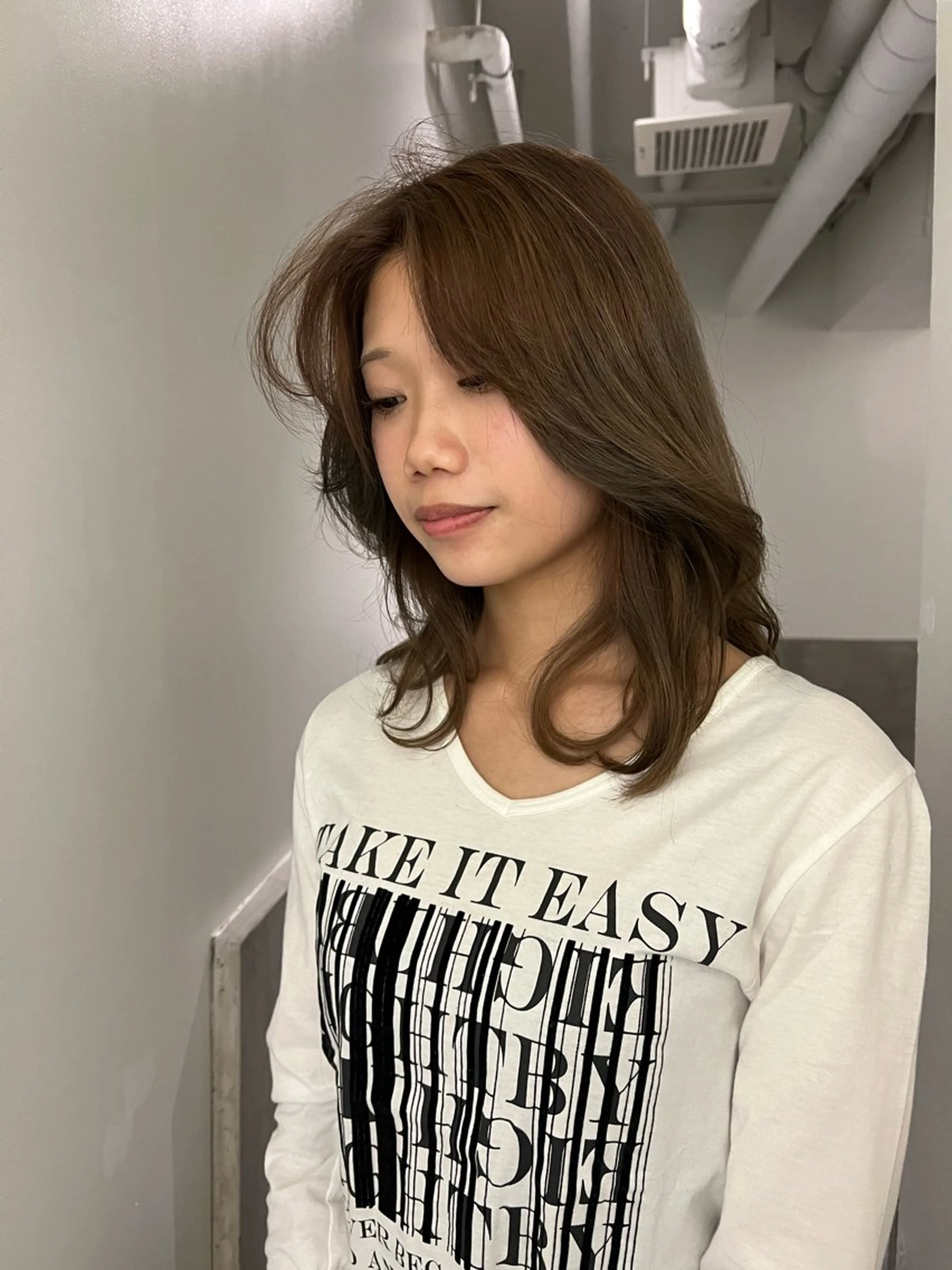 ミディアム ヘアカラー 鈴木 三保のヘアスタイル