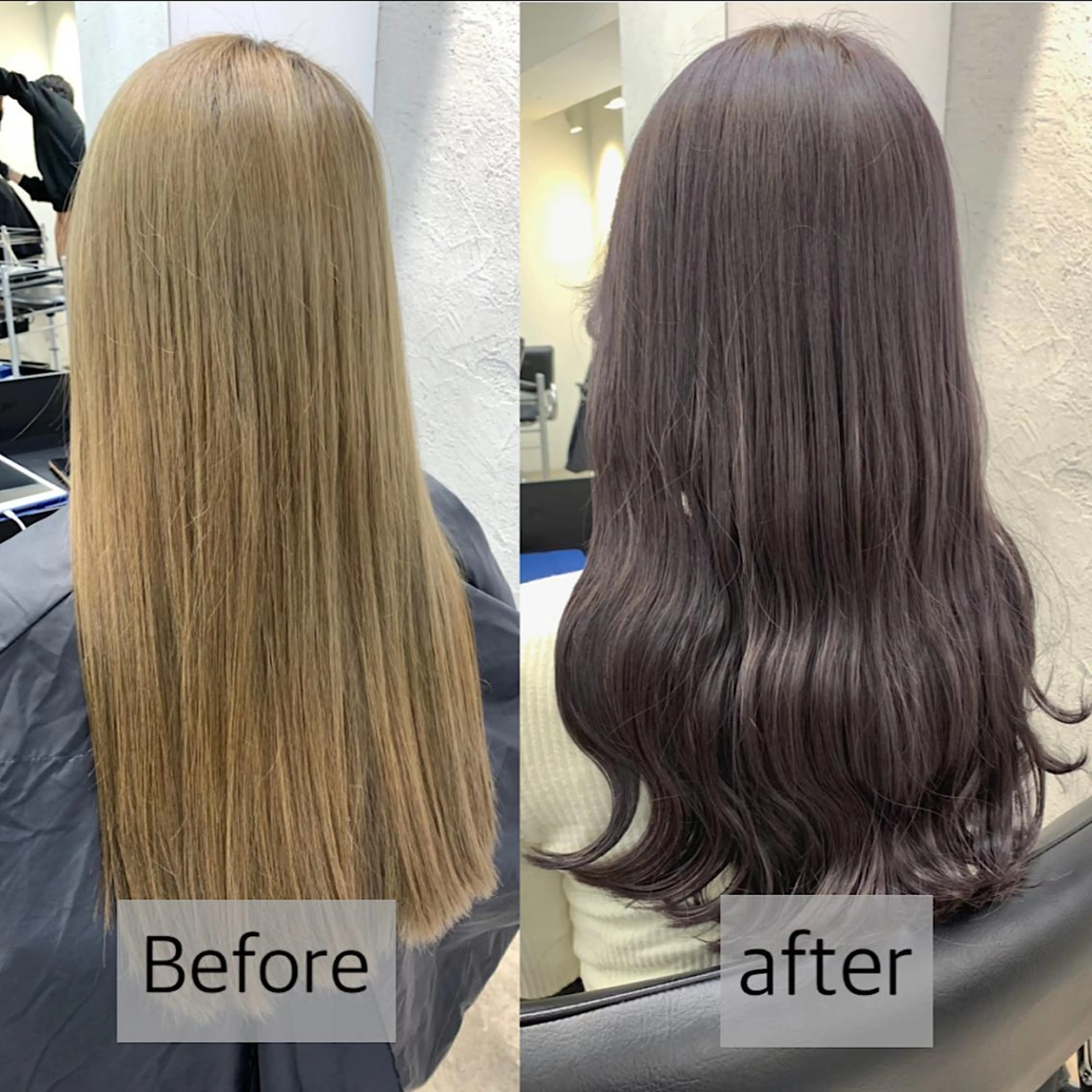 セミロング カラー アディクシーカラー アッシュ アッシュグレー バレイヤージュ ベージュカラー 前髪顔周りカット 沼田　拓斗のヘアスタイル