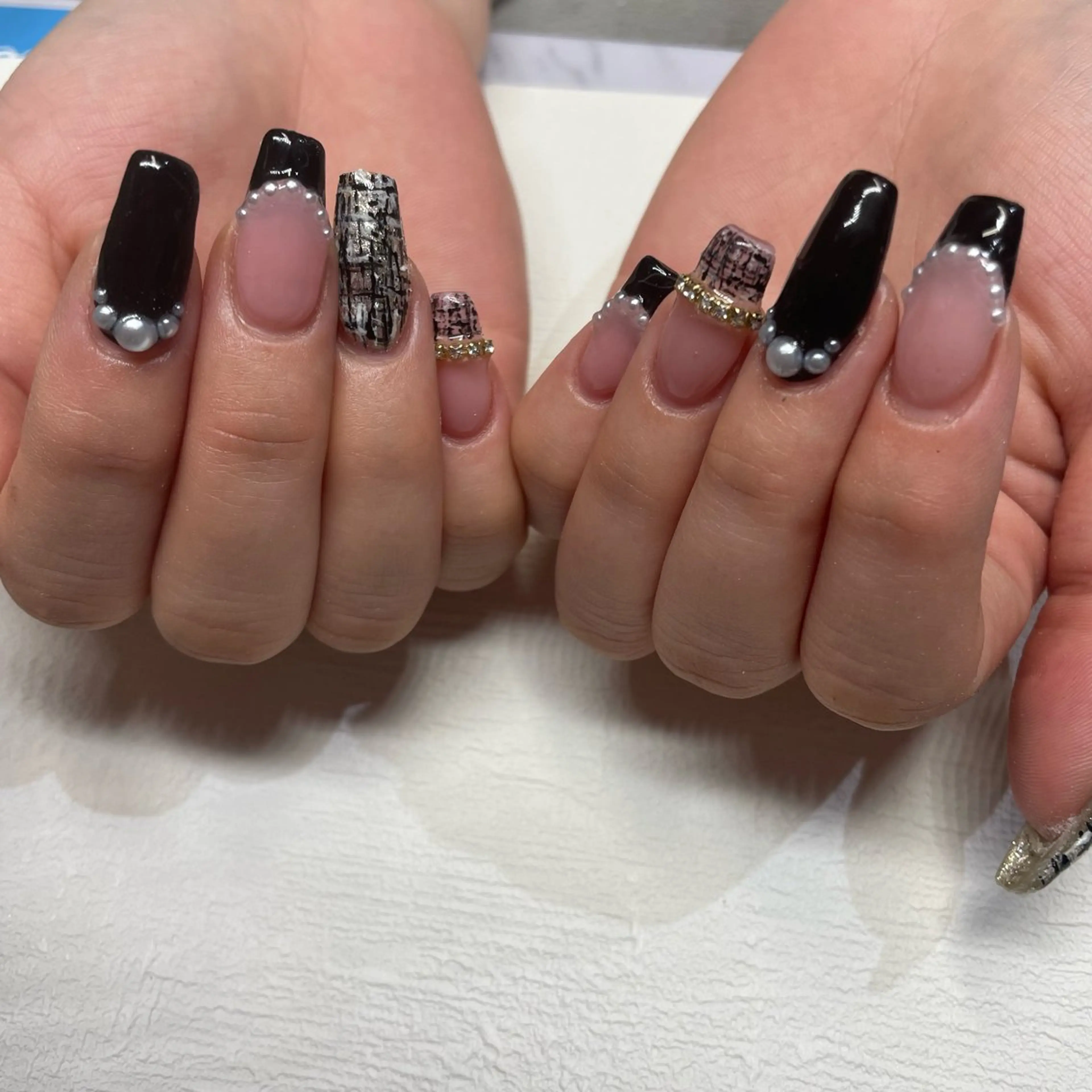 💅hand チップ長さだしデザインplusの写真