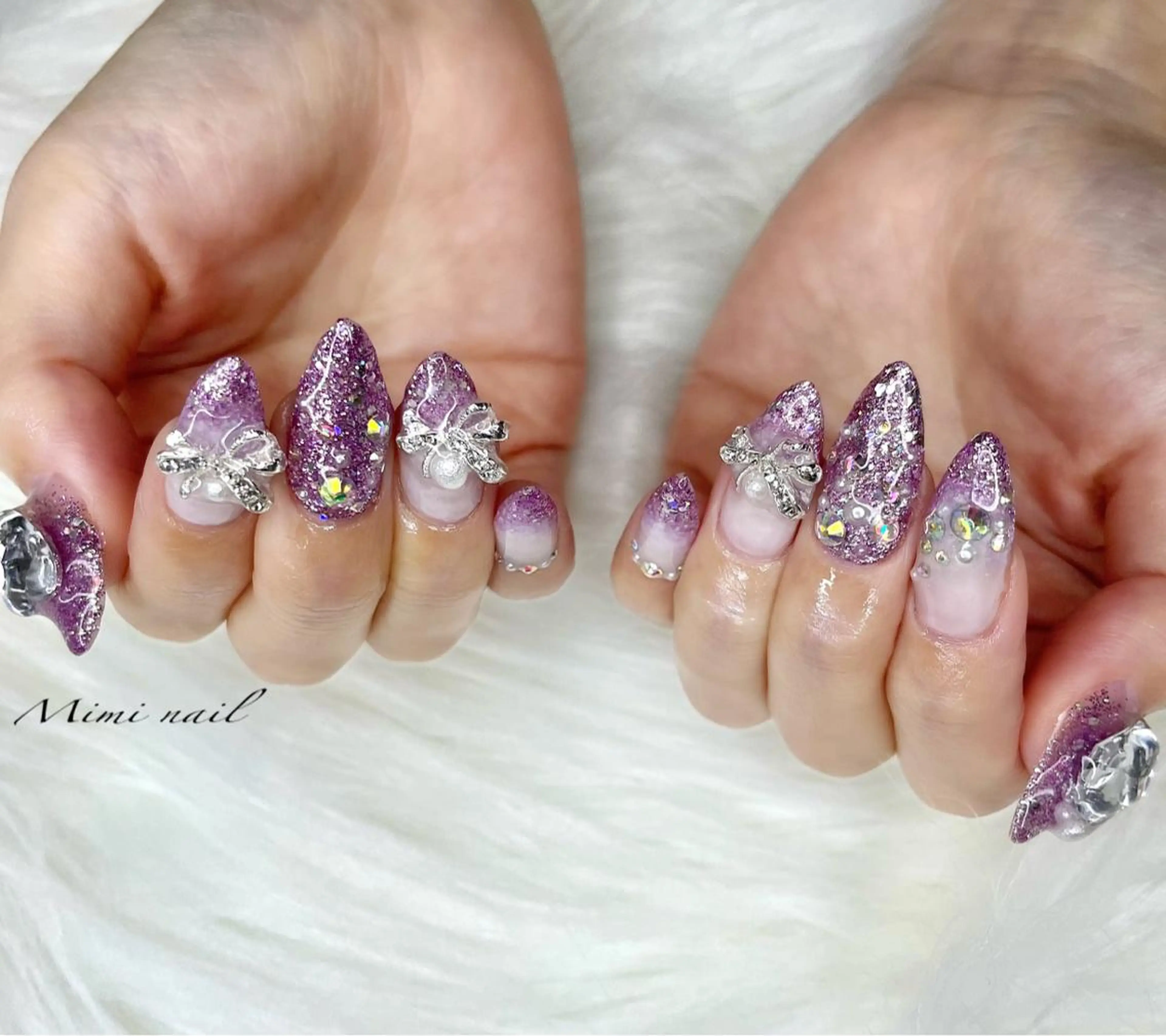 ネイル キラキラネイル beauty salonM&Iのネイルデザイン