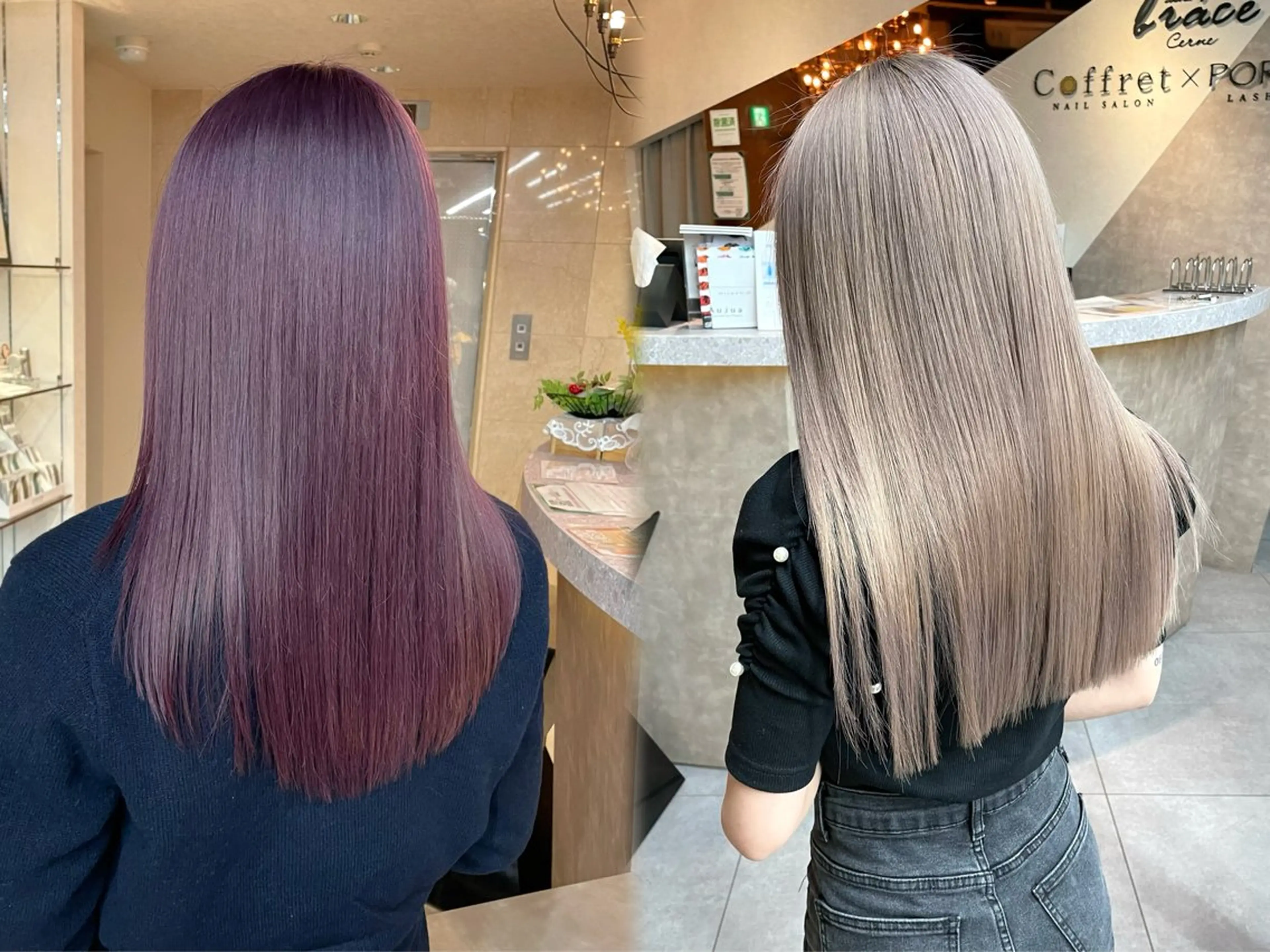 【🌟ブリーチ+カラー+トリートメント🌟】心斎橋/ブリーチカラー/ミルクティーベージュ/グレージュの写真