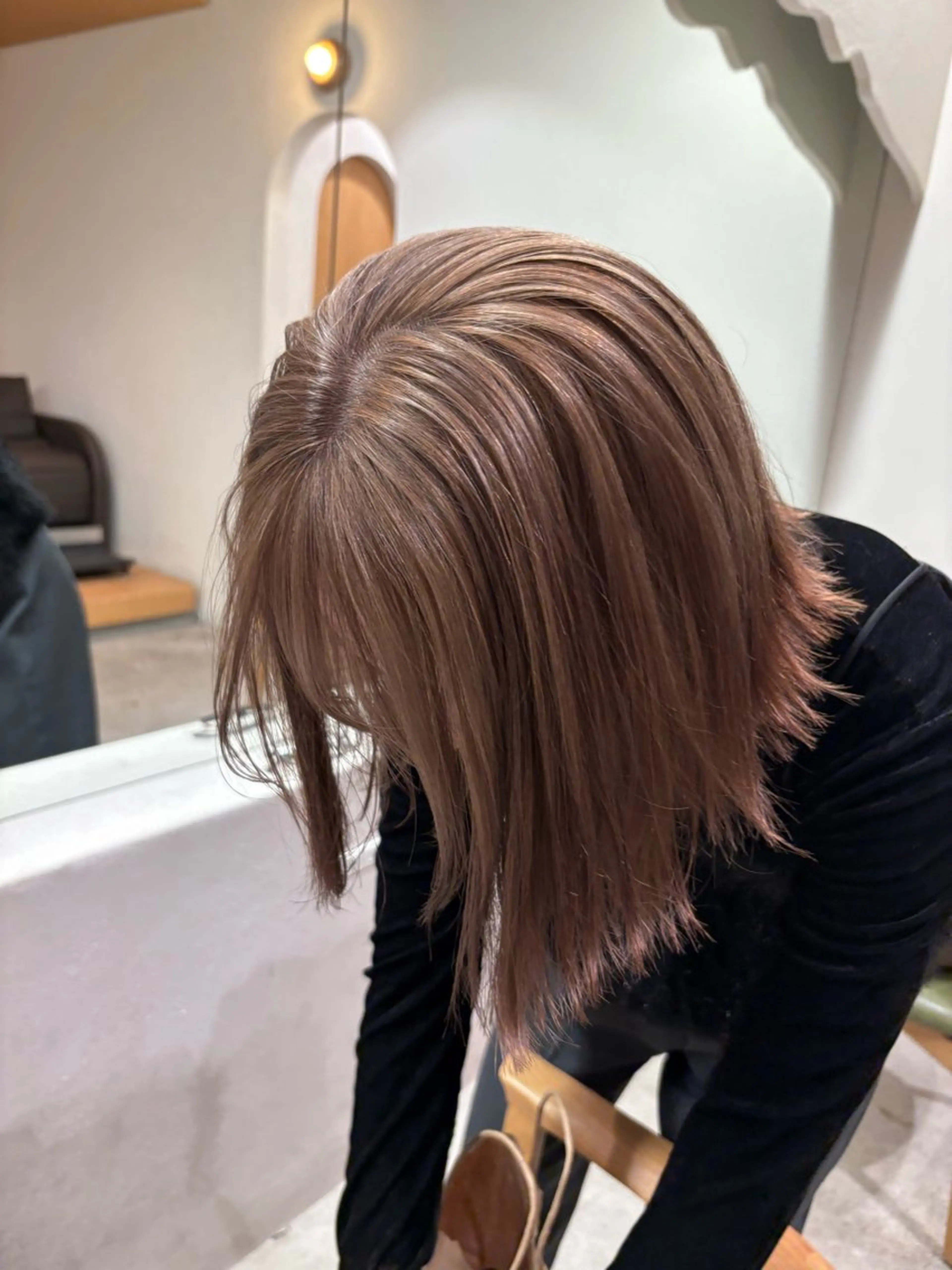 ミディアム カラー レイヤー/柔色 カラー/SAkiのヘアスタイル